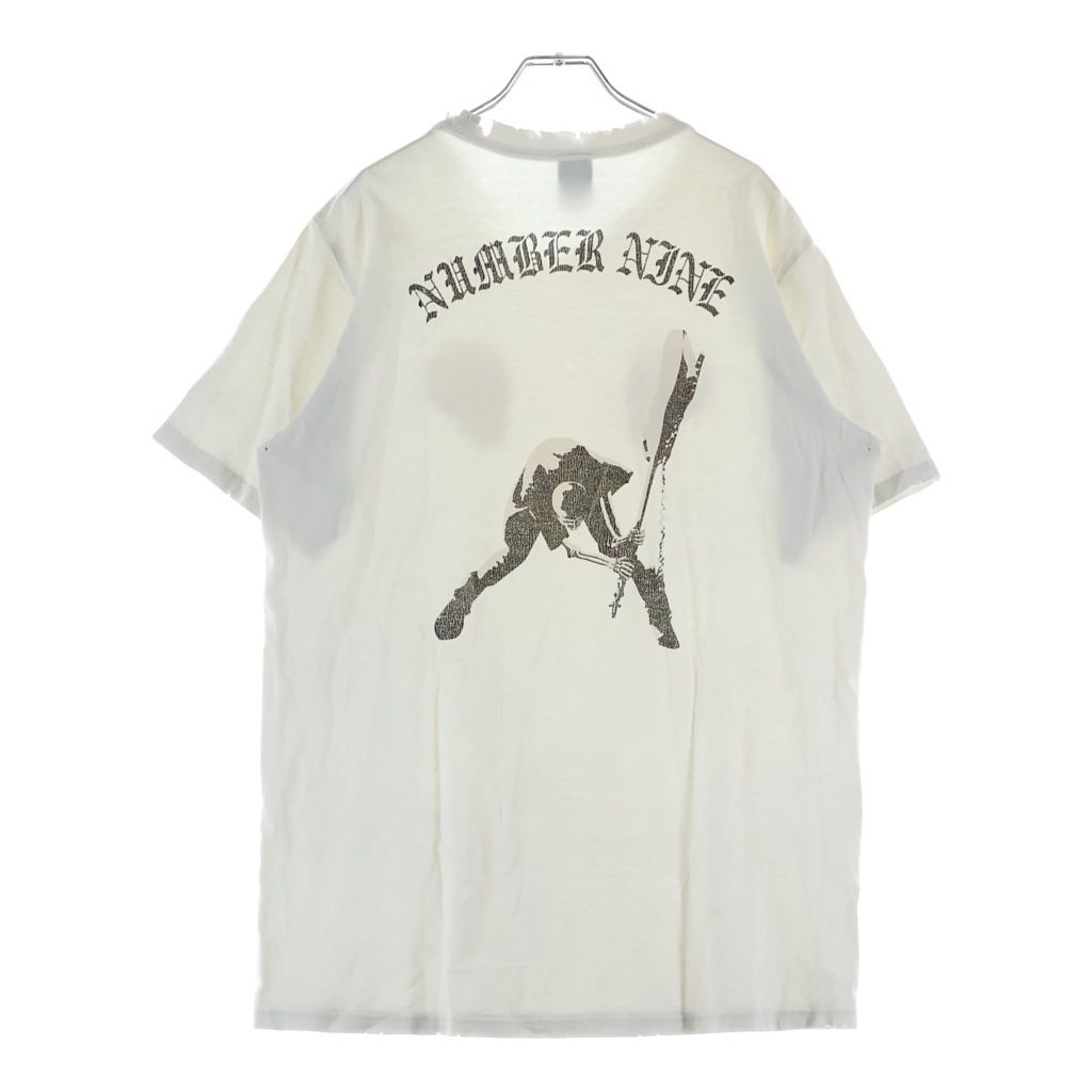 n(n) by NUMBER (N)INE (エヌエヌバイナンバーナイン) 04SS ドリーム期 スカル 半袖Tシャツ カットソー ホワイト