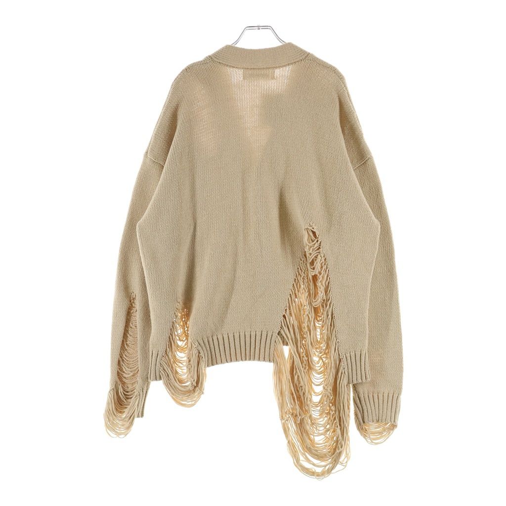 DISCOVERED ディスカバード 22AW DAMAGE COTTON KNIT CARDIGAN ダメージコットン ニットカーディガン ベージュ DC-SS22-KN-05 DISCOVERED (ディスカバード) 22AW DAMAGE COTTON KNIT CARDIGAN
