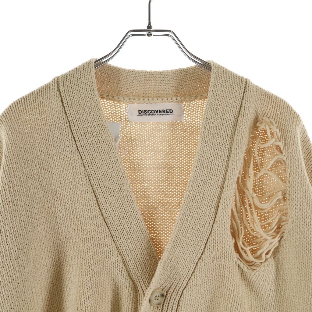 DISCOVERED (ディスカバード) 22AW DAMAGE COTTON KNIT CARDIGAN