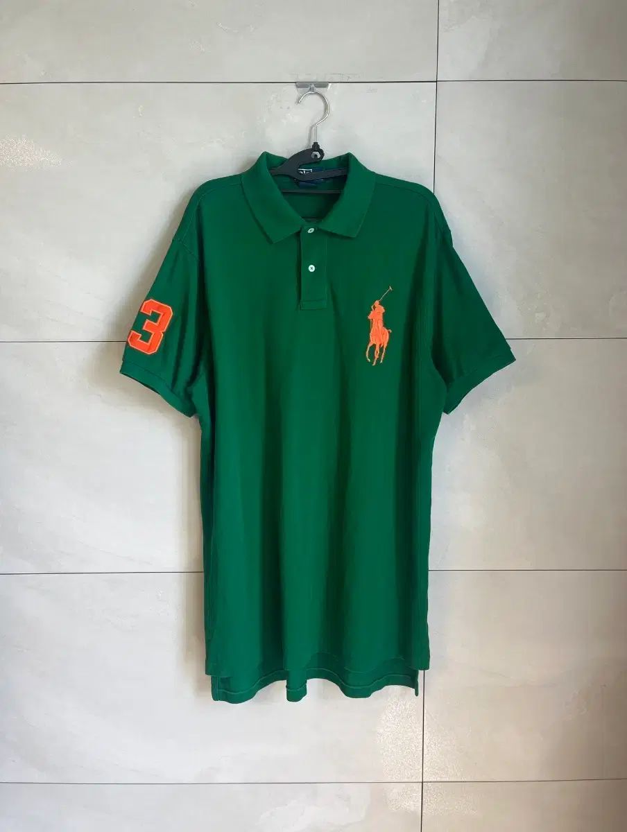 ポロ ラルフローレン ビックポニー カラ Tシャツ グリーン XL