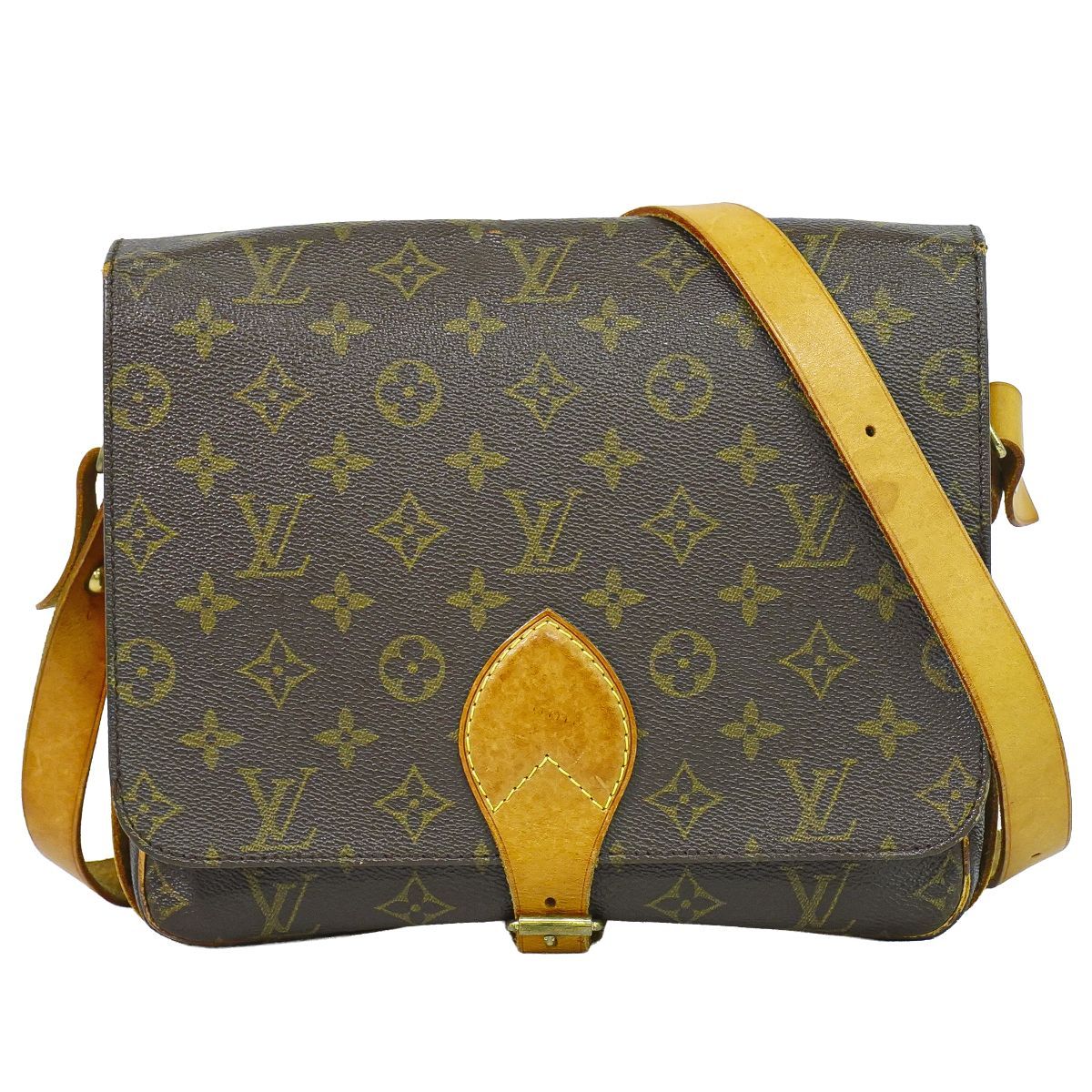 本物 ルイヴィトン LOUIS VUITTON LV カルトシエール 26 GM モノグラム ショルダーバッグ ポシェット ブラウン M51252 ビトン バッグ 中古・