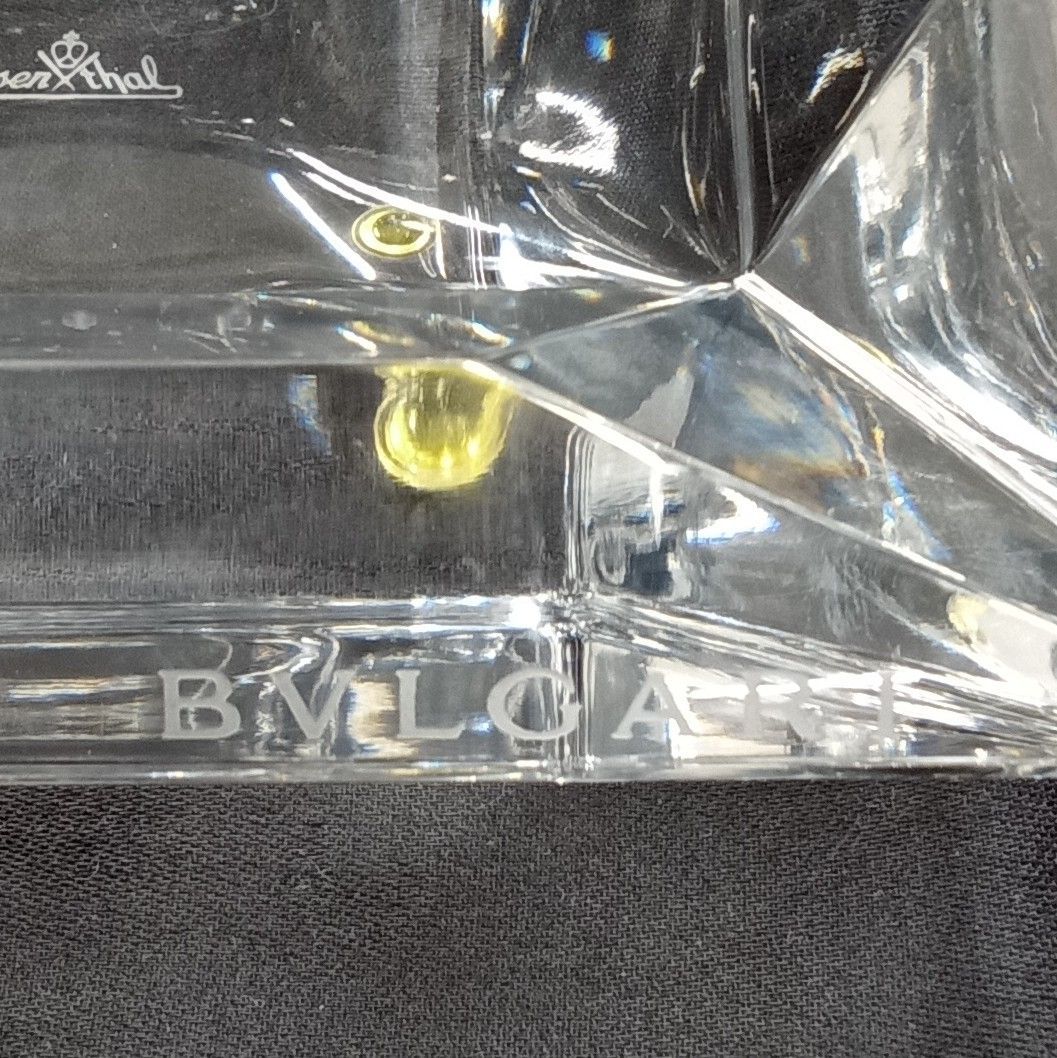 BVLGARI☓Rosenthal クリスタル灰皿 アッシュトレイ 箱付き AUM5-31E