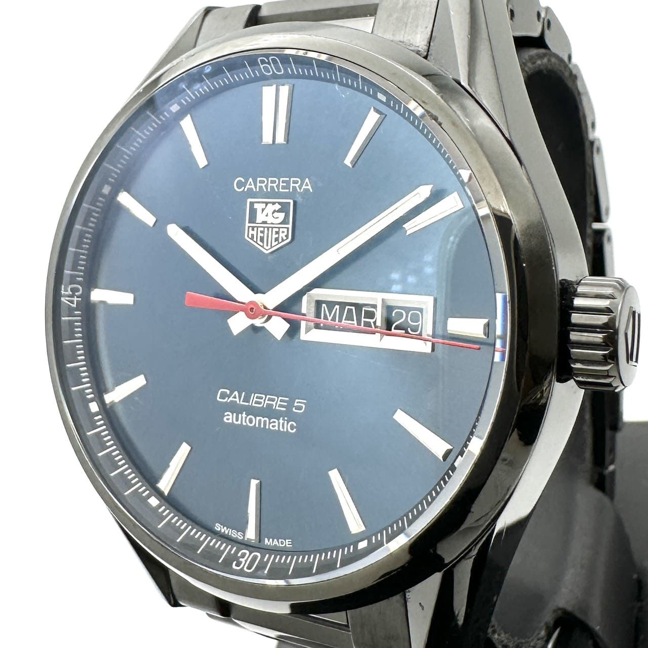 TAG HEUER タグホイヤー WAR201F.BA0728 カレラ キャリバー5 錦織圭モデル 自動巻き SS ネイビー ブラック 腕時計 メンズ