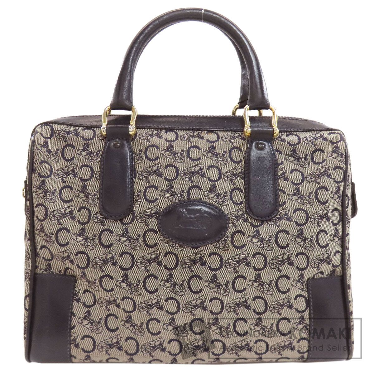 CELINE セリーヌ Cサルキー ハンドバッグ キャンバス レディース [中古]