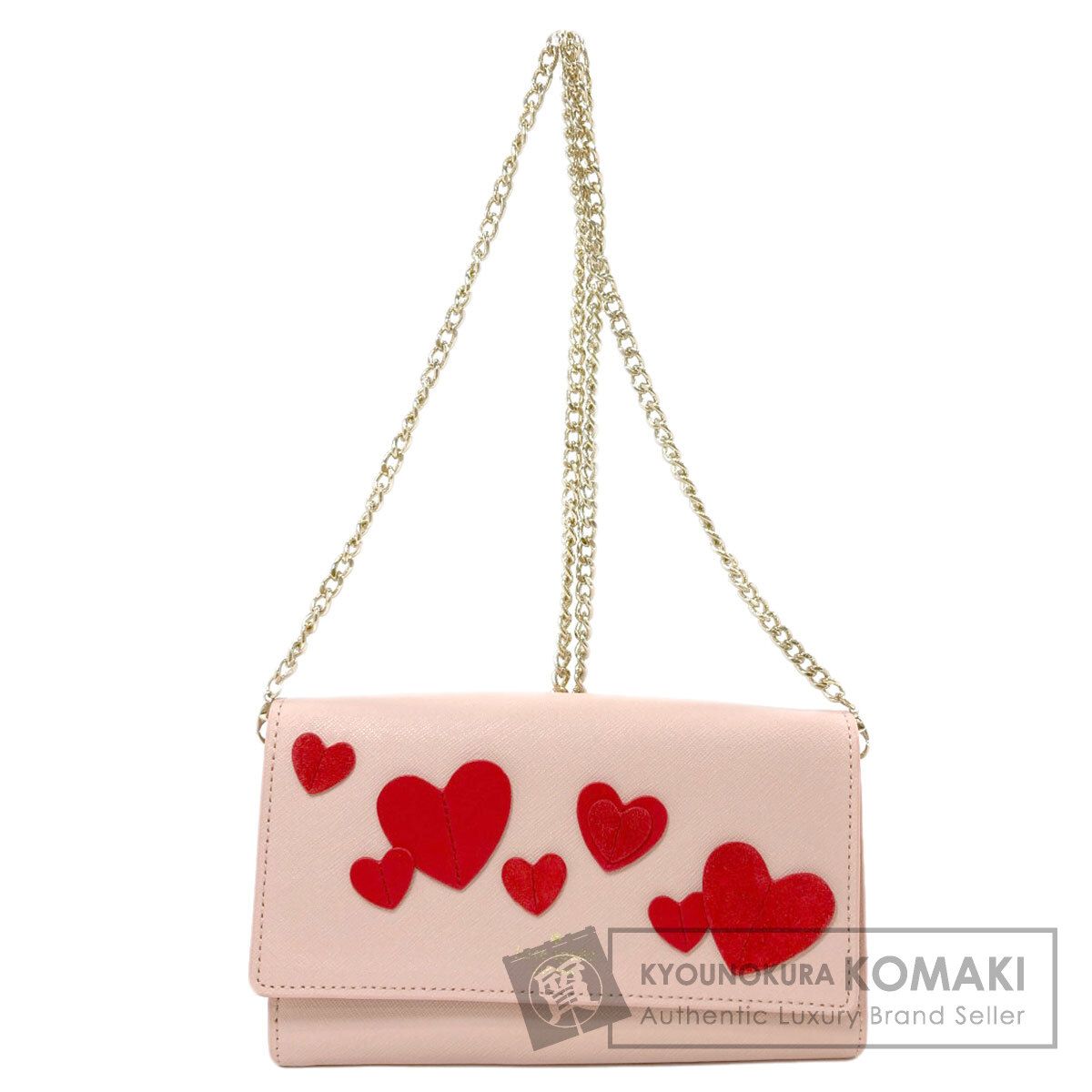 kate spade ケイトスペード ハート チェーン ウォレット 長財布（小銭入れあり） レザー レディース [中古]