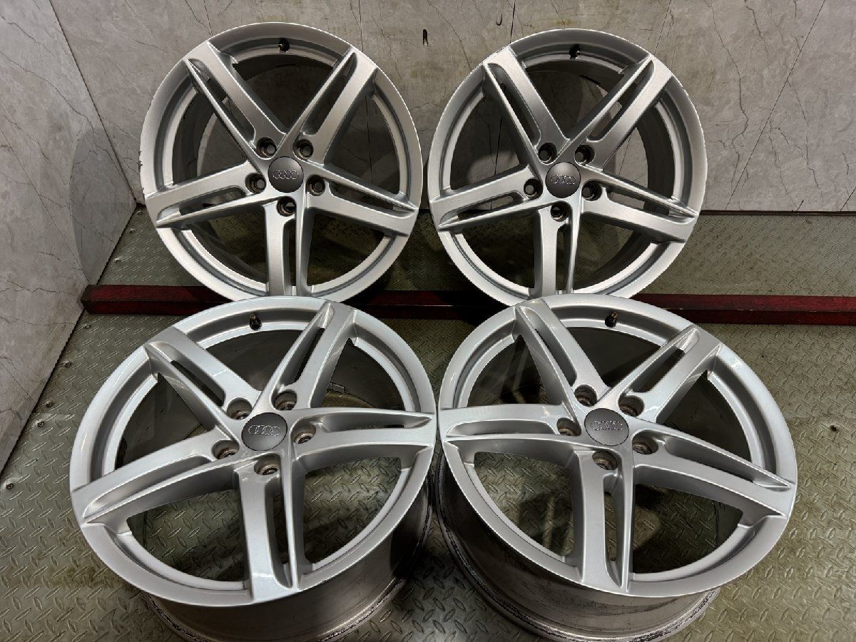 audi 8K A4 純正ホイール 18インチ 4本 8J5HPCD112+47 5ツインスポーク audi/A4アバント/A3/S3等　(MHB751)