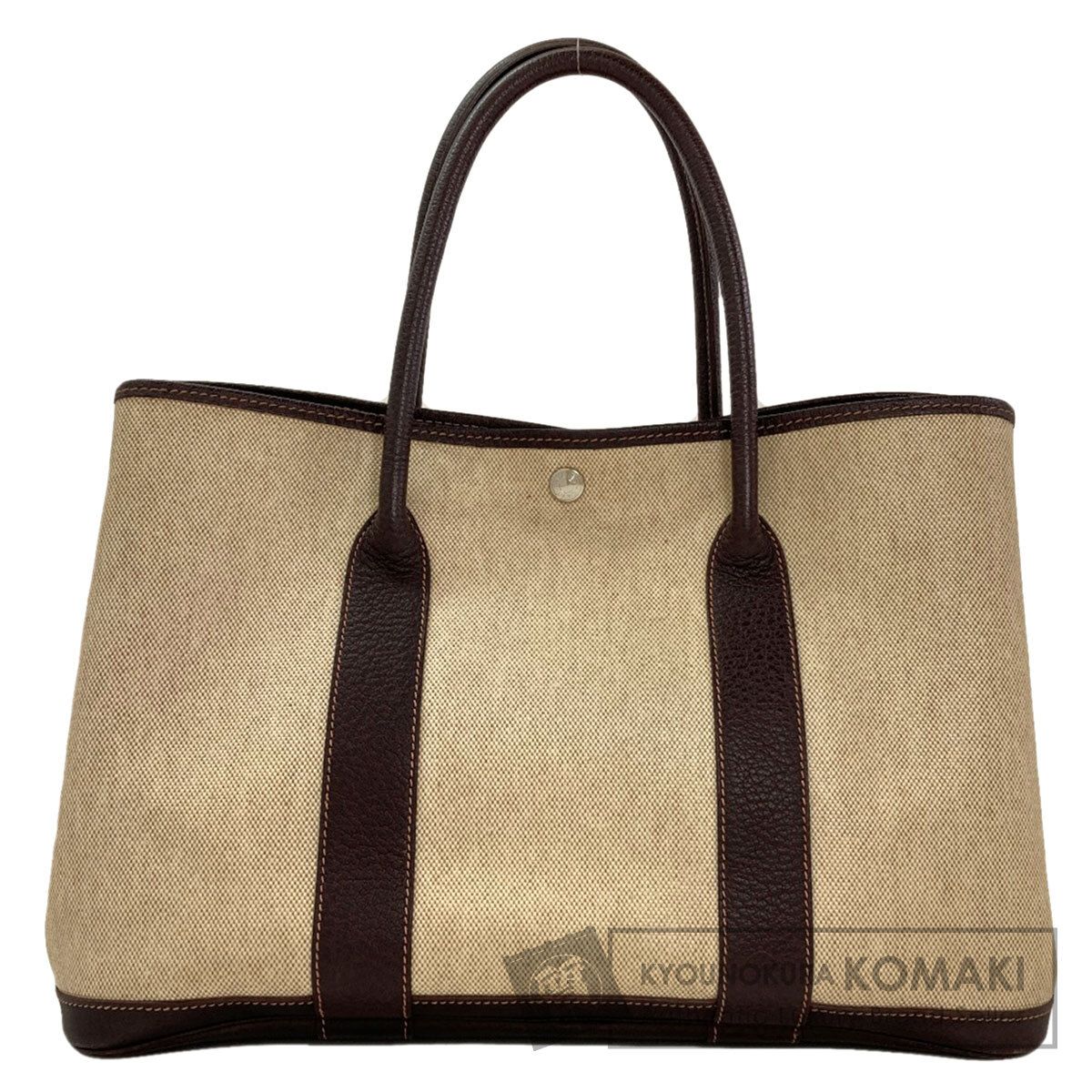 HERMES エルメス ガーデンパーティPM マロン シルバー金具 トートバッグ トワルアッシュ レディース [中古]