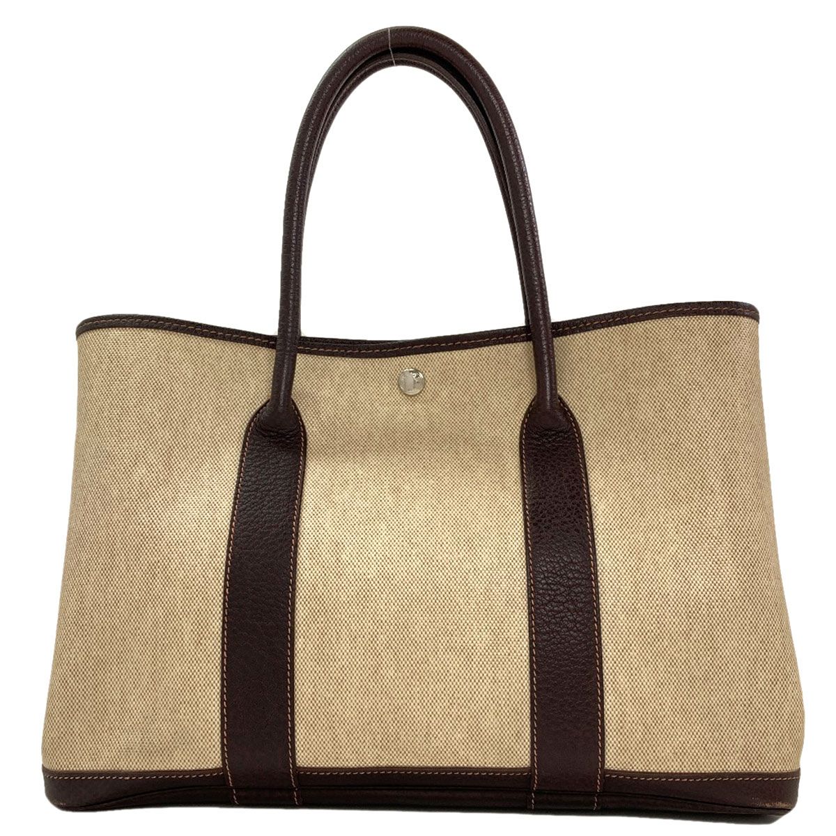 HERMES エルメス ガーデンパーティPM マロン シルバー金具 トート