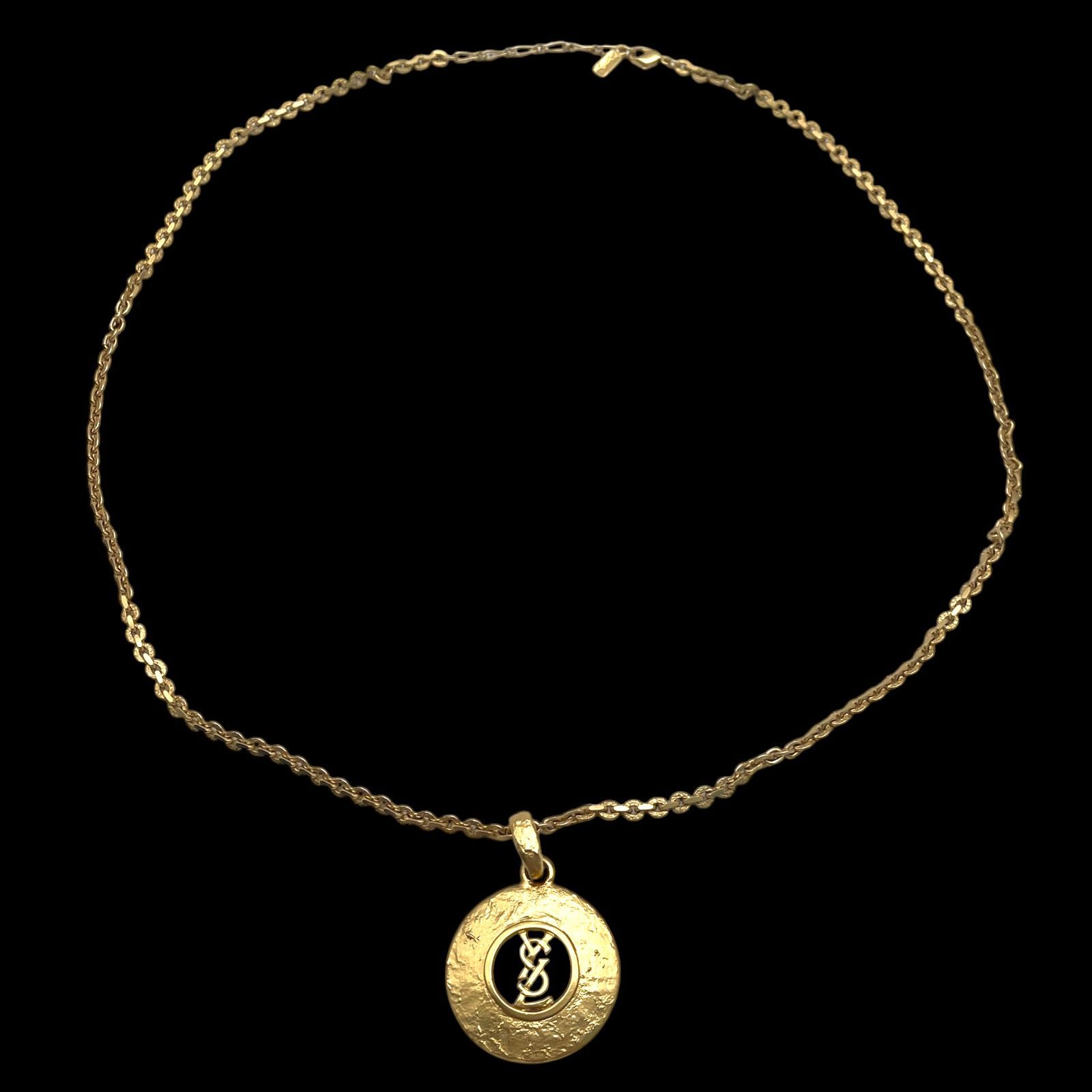 希少 Yves Saint Laurent イヴサンローラン ロングネックレス 