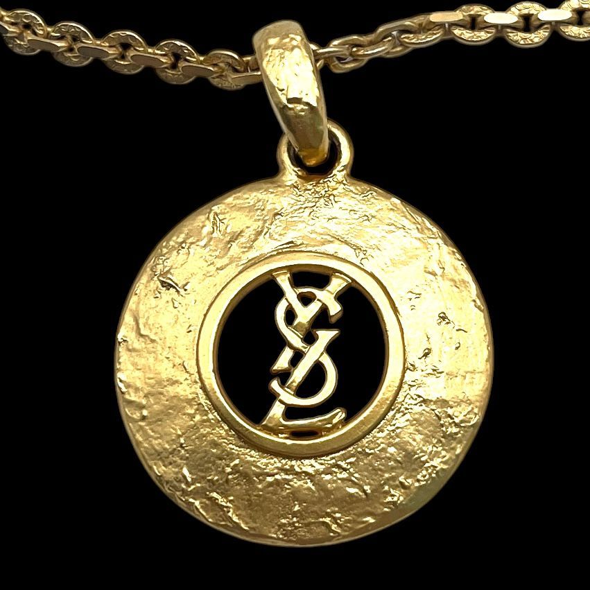 希少 Yves Saint Laurent イヴサンローラン ロングネックレス 