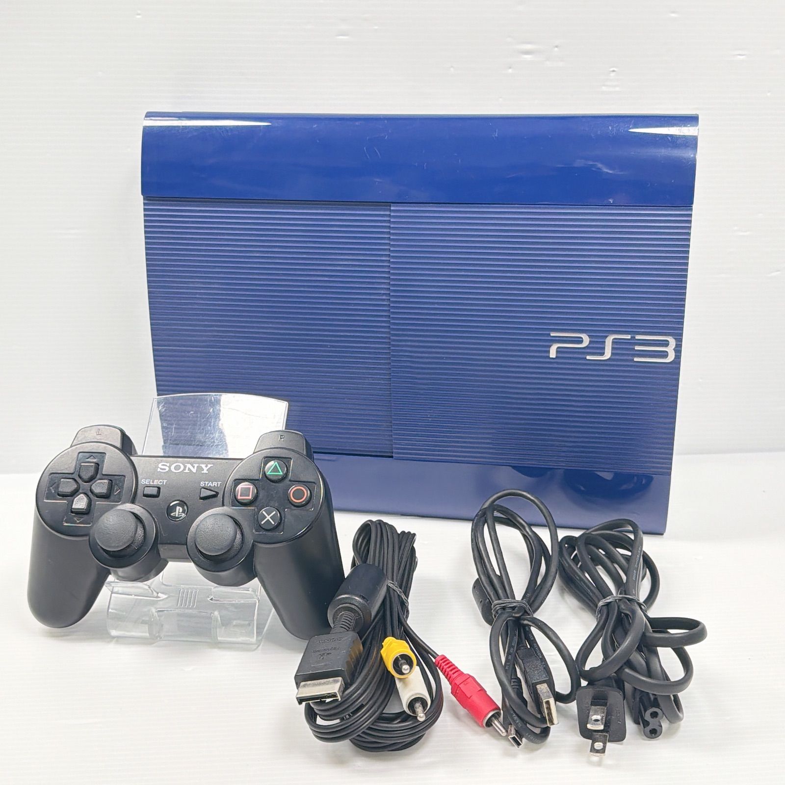 プレステ3本体 PS3 CECH-4000 アズライトブルー 遊べるセット 動作確認済み ソニー プレイステーション3 SONY PlayStation3 HDD 封印シール有 管理番号M1900