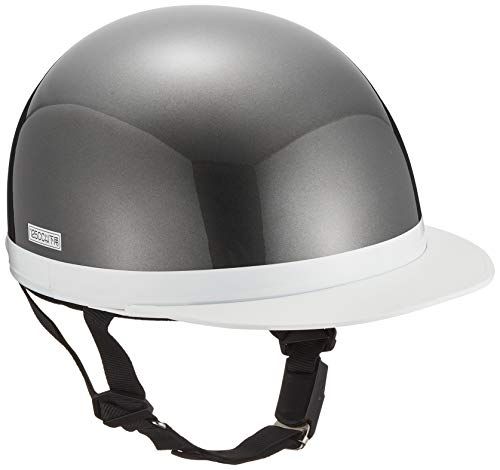 バイクパーツセンター(Bike Parts Center) ヘルメット ハーフ 白ツバ ガンメタリック XL (頭囲 61cm~62cm未満) 710912kk 8971cb76
