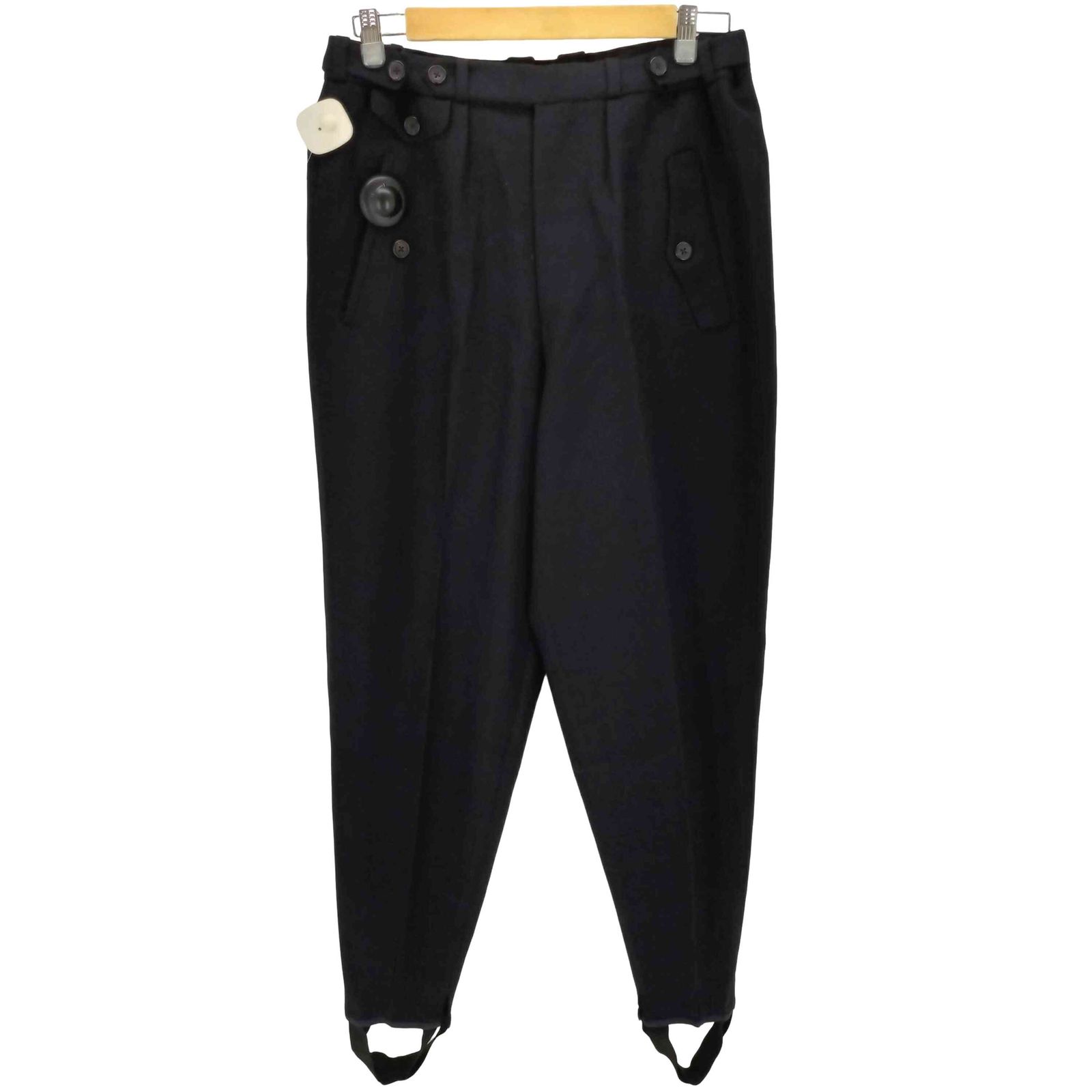 ヨウジヤマモトプールオム Yohji Yamamoto POUR HOMME 90s ウールギャバジン ウエストボタンタックスラックス メンズ JPN：S