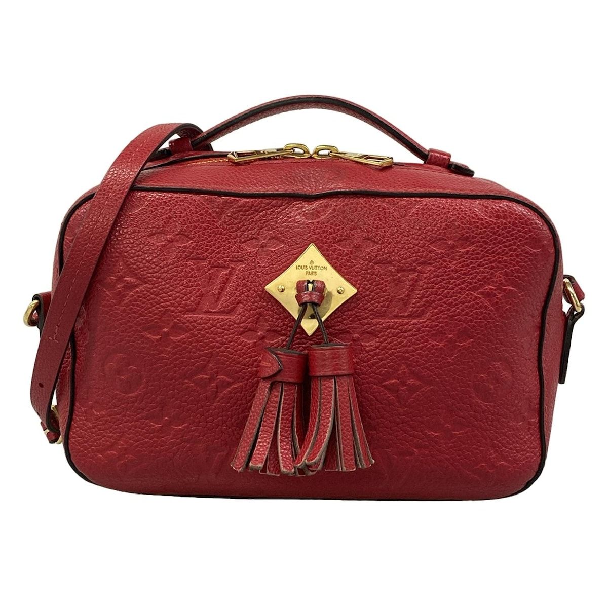 LOUIS VUITTON(ルイヴィトン) ショルダーバッグ モノグラム・アンプラント サントンジュ M44606 スカーレット レザー
