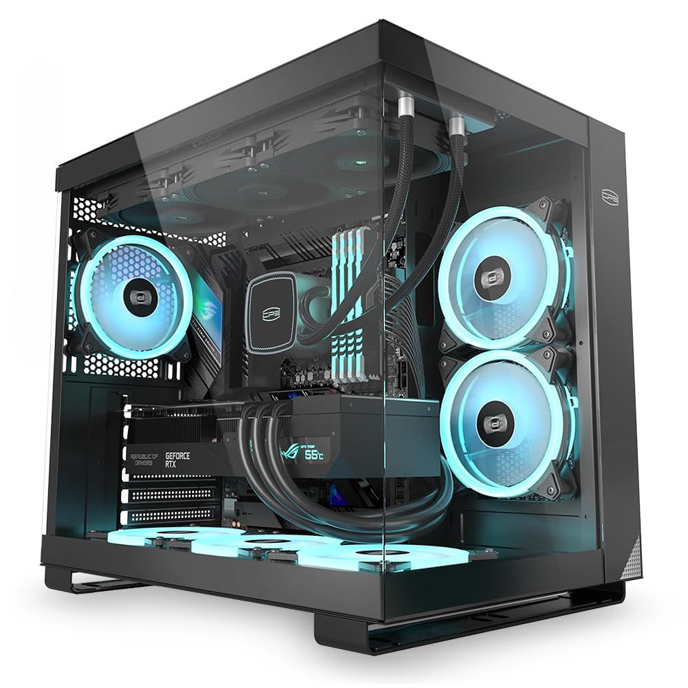 【特価★１点限り】 高透過率ガラス採用 ピラーレスPCケース C3T500-ARGB-BK