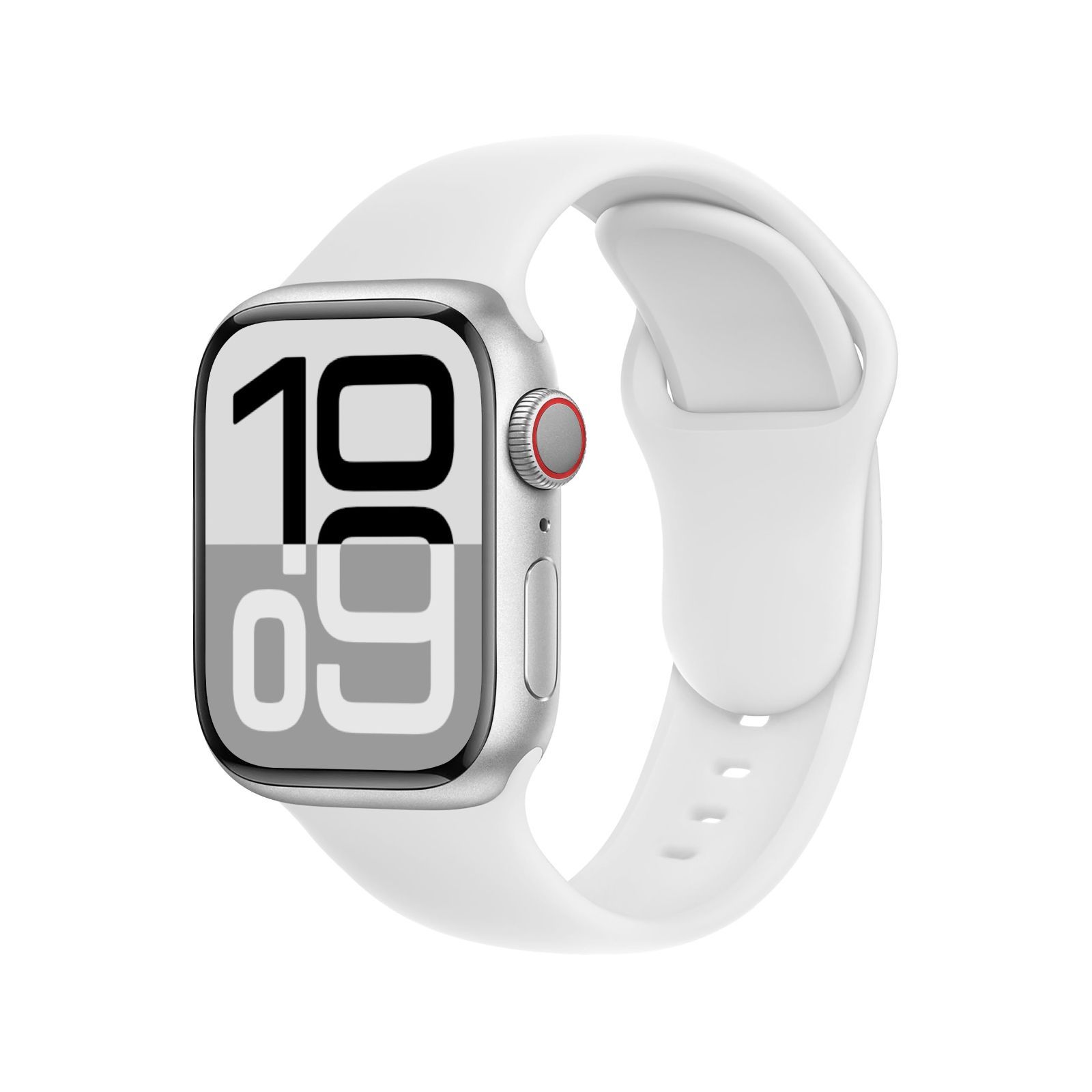 Apple Watch バンド シリコン ホワイト 49mm-40mm - メルカリ