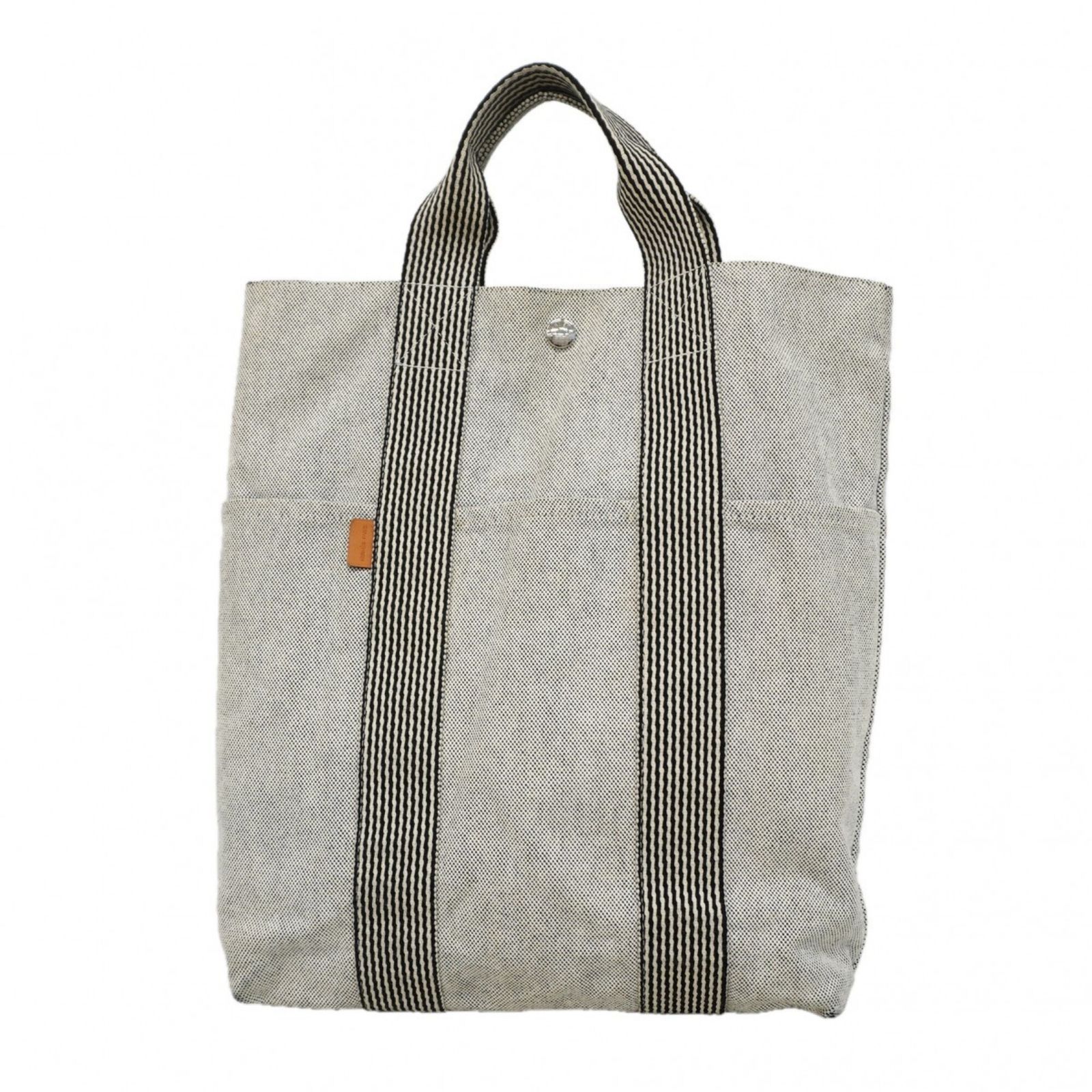 エルメス(Hermes) エルメス トートバッグ ニューフールトゥ キャンバス グレー メンズ レディース