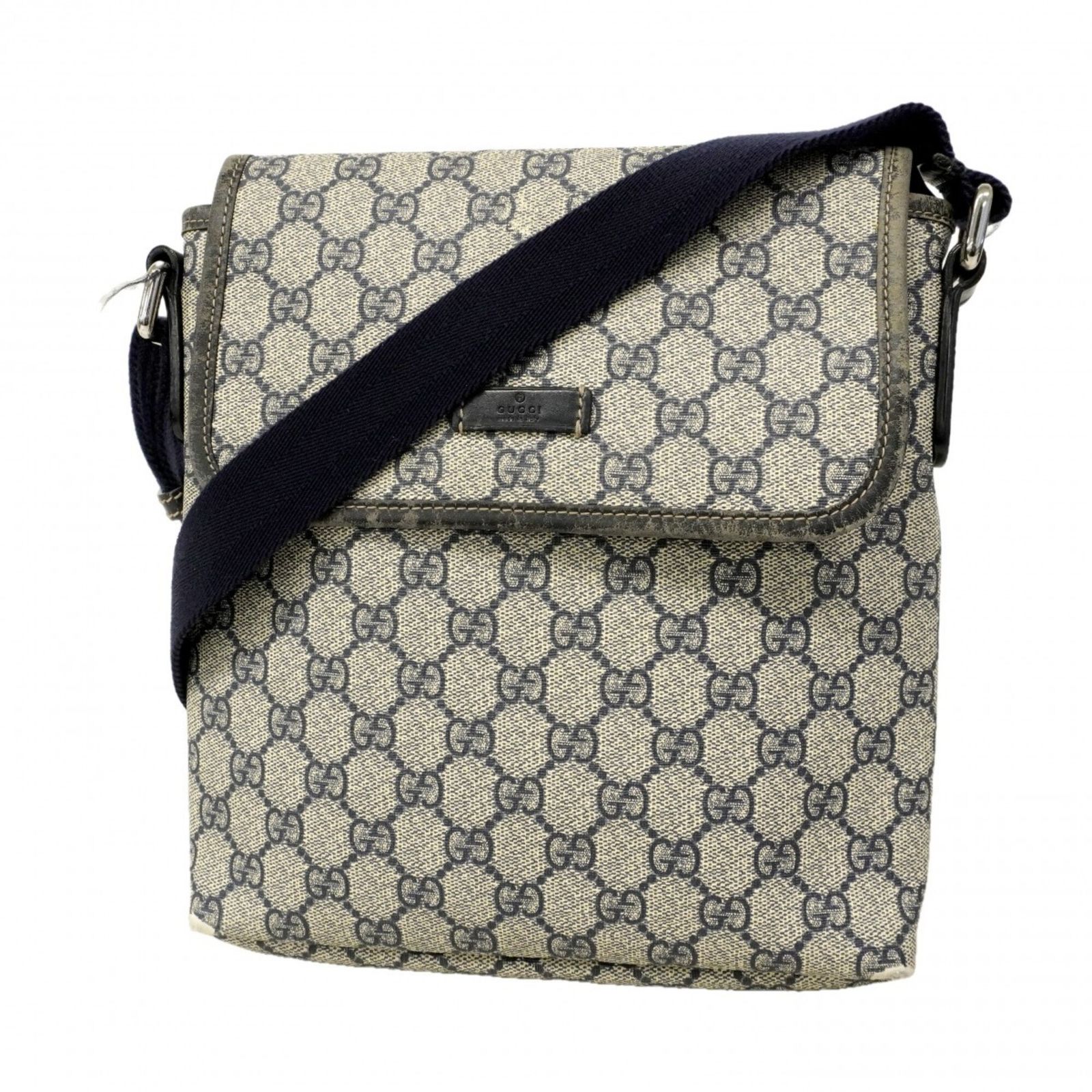 グッチ(Gucci) グッチ ショルダーバッグ GGスプリーム 223666 ネイビー レディース