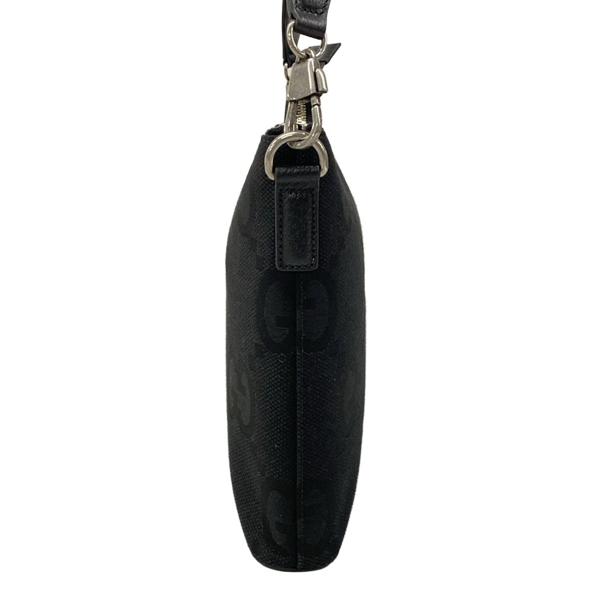 GUCCI(グッチ) ショルダーバッグ ジャンボGGミディアムメッセンジャーバッグ 739668 黒 ストラップ着脱可 レザー GUCCI(グッチ) ショルダーバッグ ジャンボGGミディアムメッセンジャーバッグ 739668 黒 ストラップ着脱可 レザー