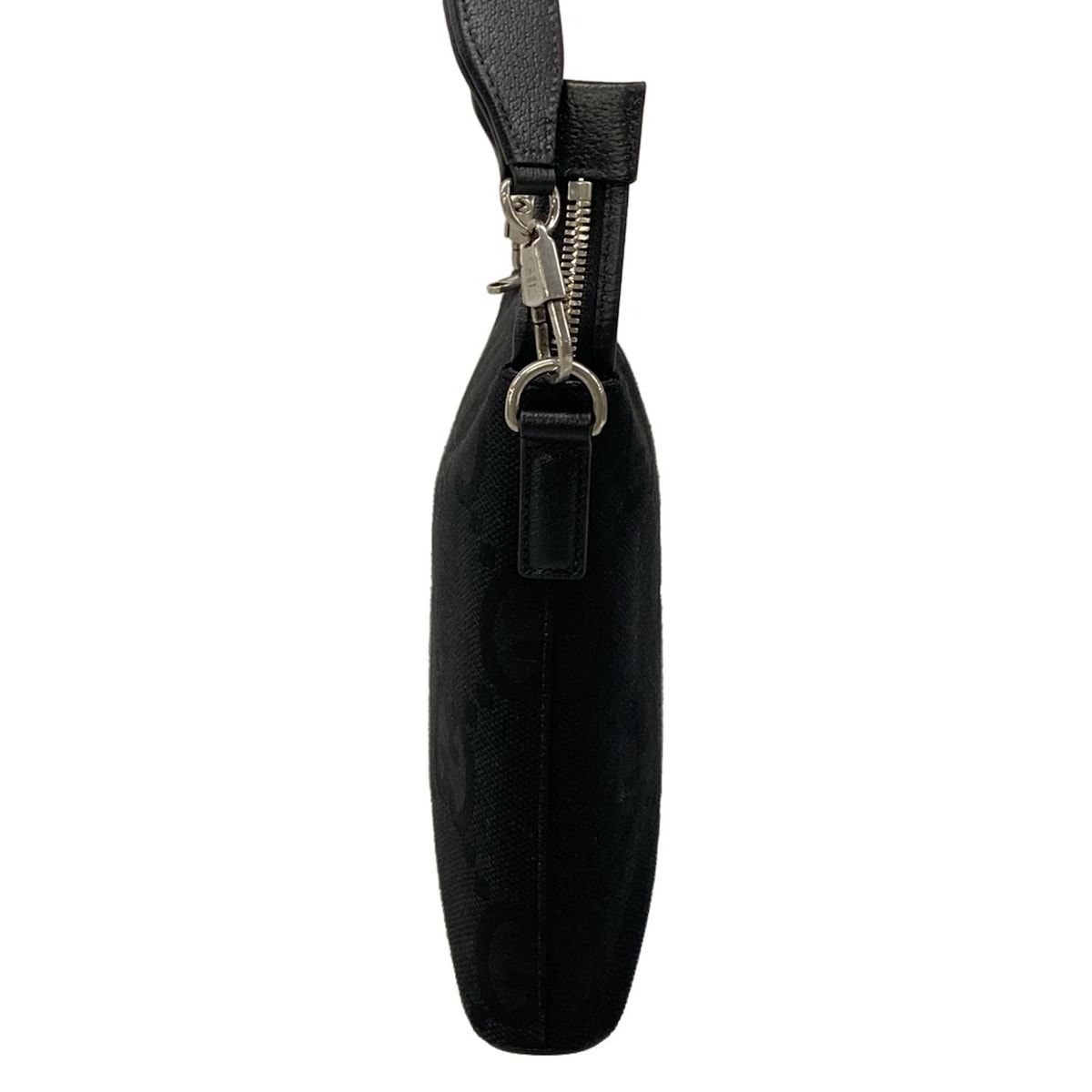 GUCCI(グッチ) ショルダーバッグ ジャンボGGミディアムメッセンジャーバッグ 739668 黒 ストラップ着脱可 レザー GUCCI(グッチ) ショルダーバッグ ジャンボGGミディアムメッセンジャーバッグ 739668 黒 ストラップ着脱可 レザー
