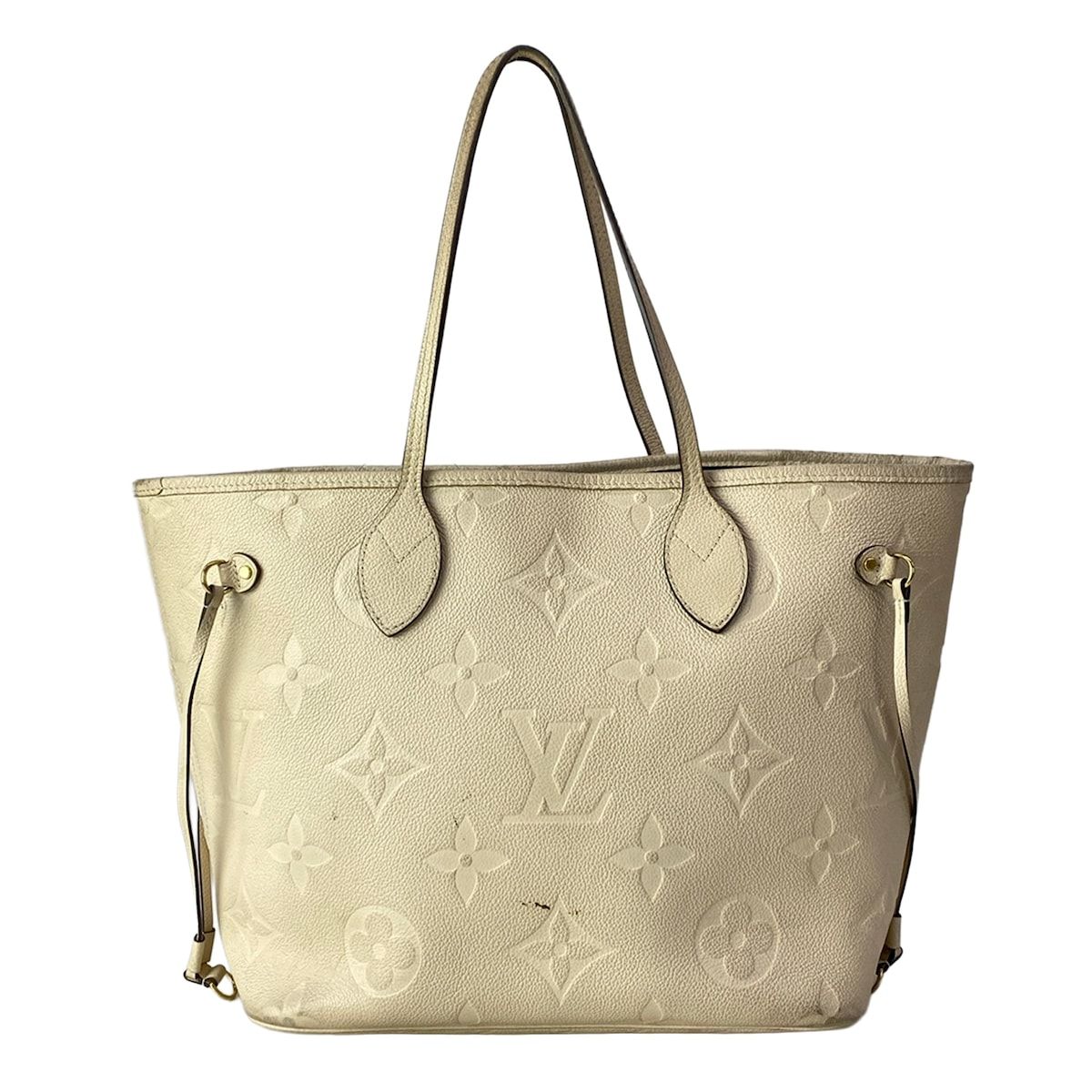 LOUIS VUITTON(ルイヴィトン) トートバッグ モノグラム・アンプラント ネヴァーフルMM M45684 クレーム レザー、牛革