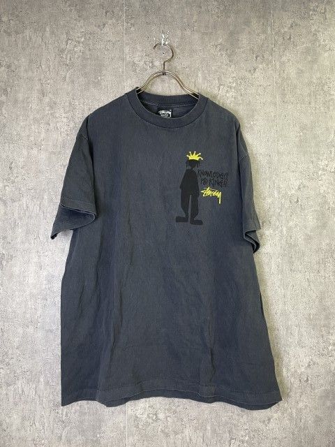 【中古】STUSSY ｽﾃｭｰｼｰ Tｼｬﾂ　ｼｬﾄﾞｰﾏﾝ　80s ﾌﾞﾗｯｸ XL 33949142