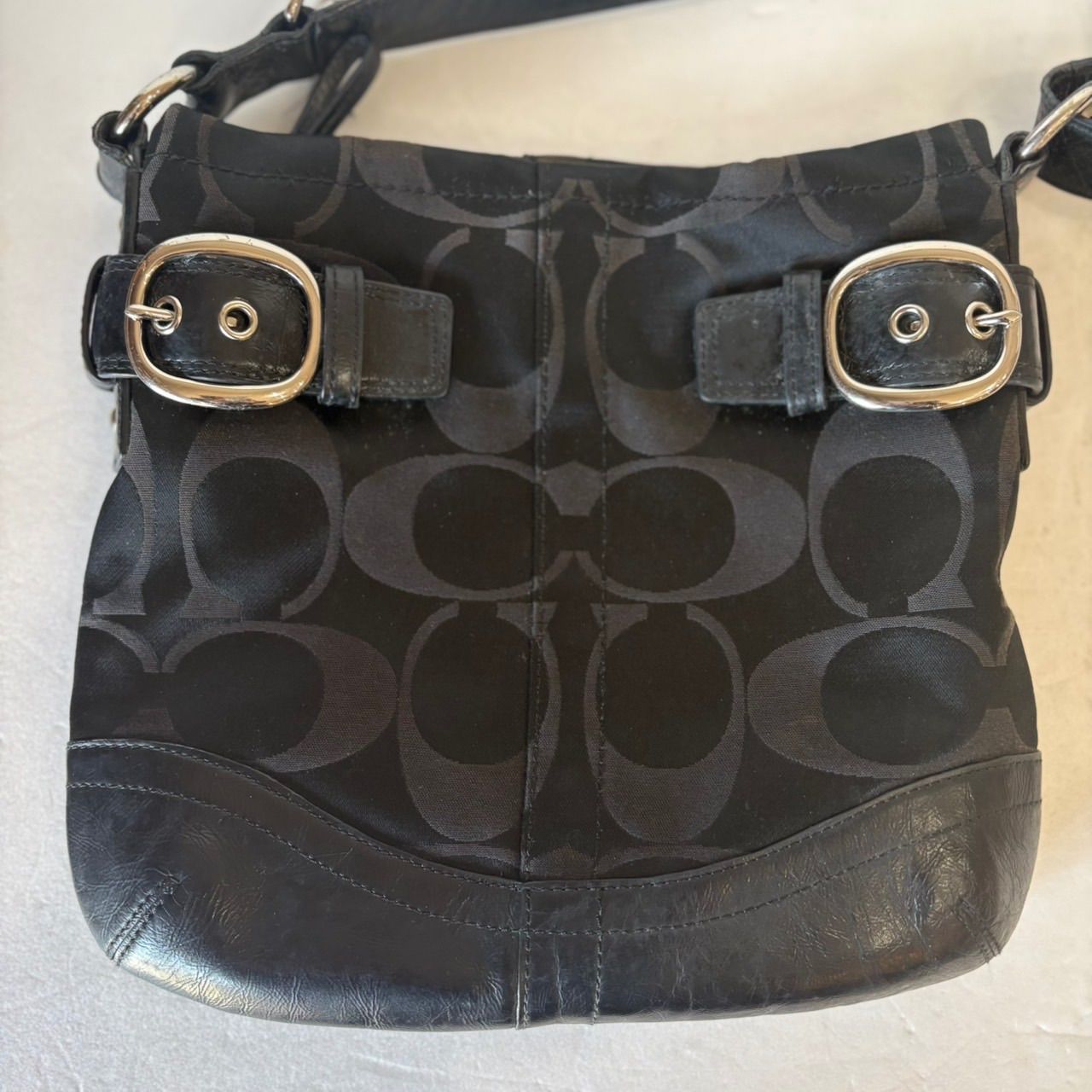 COACH/コーチ ショルダーバッグ 】シグネチャー ブラック バック 