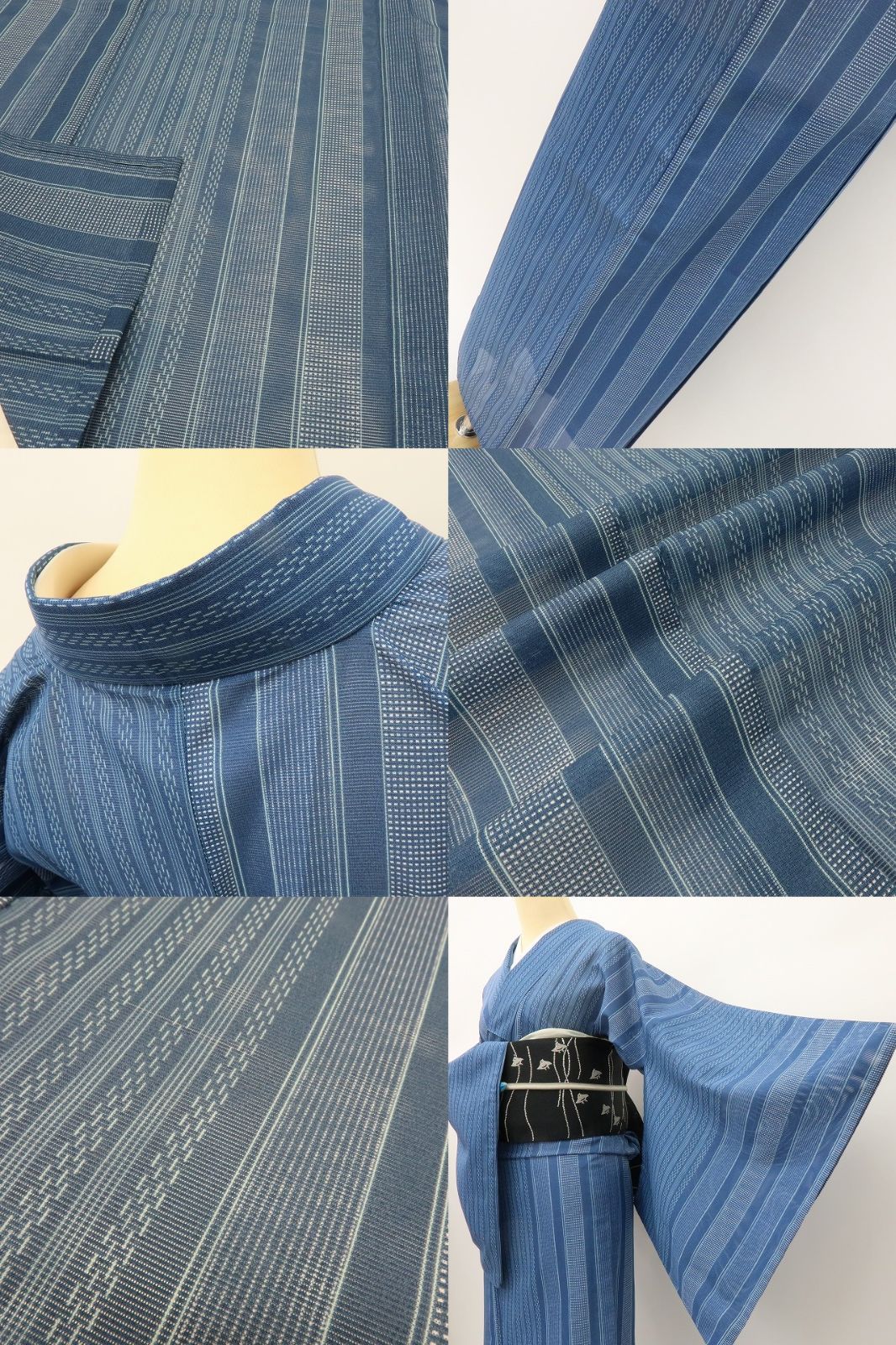新品未使用】しつけ付き 洗える着物 小紋単衣 夏着物トールサイズ