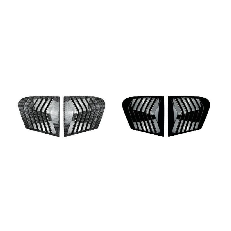 【送料無料】BMW 1系 F20 2011-2019 専用設計 リア三角窓 ルーバー デカール カスタム ドレスアップ ブラック ABS製 外装パーツ