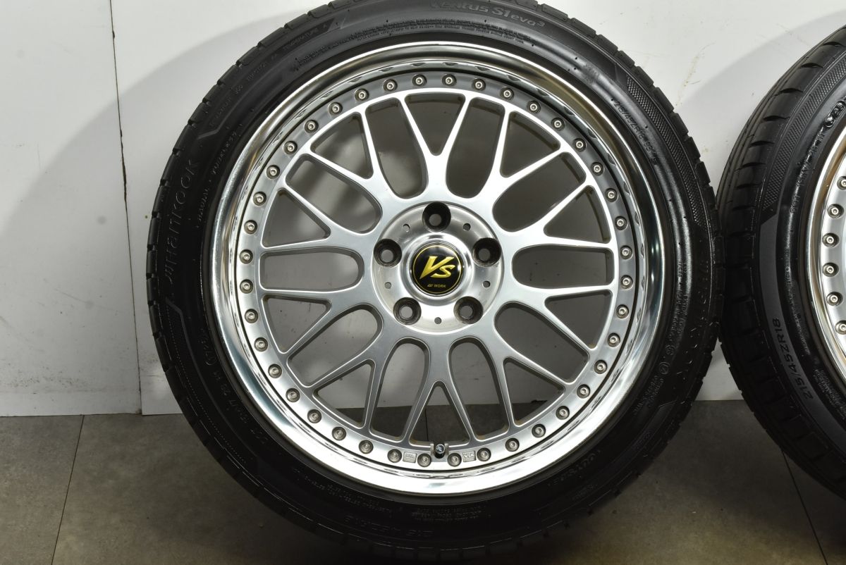 【人気商品】WORK VS XX 18in 8J+45 PCD114.3 ハンコック ベンタス S1 evo3 215/45R18 ノア ヴォクシー ステップワゴン アクセラ アテンザ