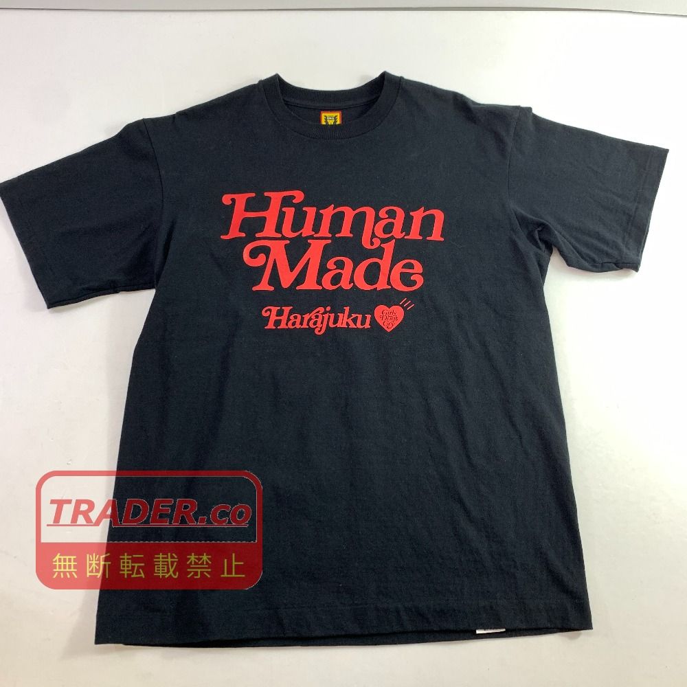 04w6812▽※【中古】HUMAN MADE Girls Don't Cry Harajuku T-Shirt #1 ヒューマンメイド ガールズドントクライ ハラジュク Tシャツ #1 ブラック ヴェルディ Lサイズ【八王子店】