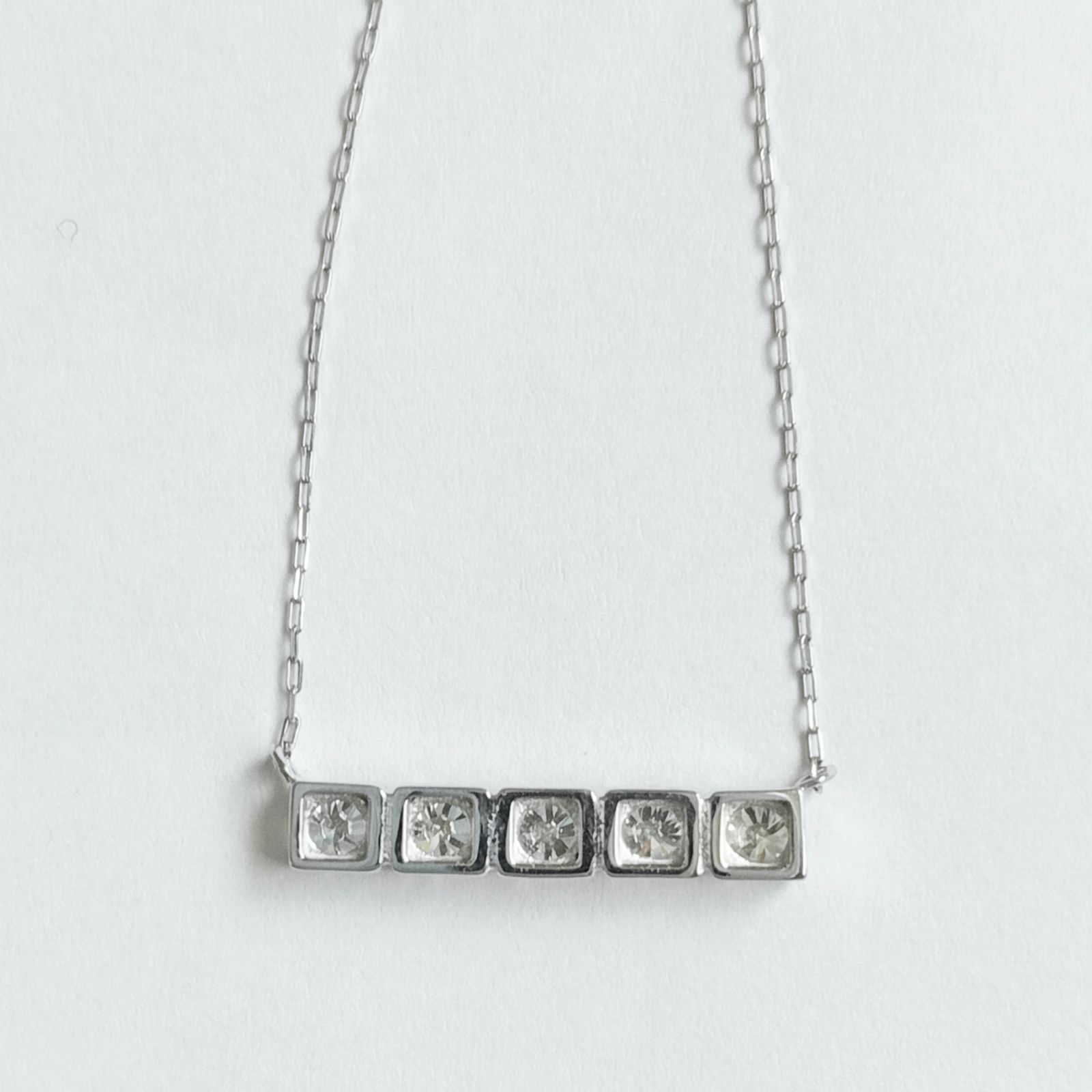 Pt900/850 ダイヤモンド ネックレス Pt900/850 ダイヤモンド ネックレス