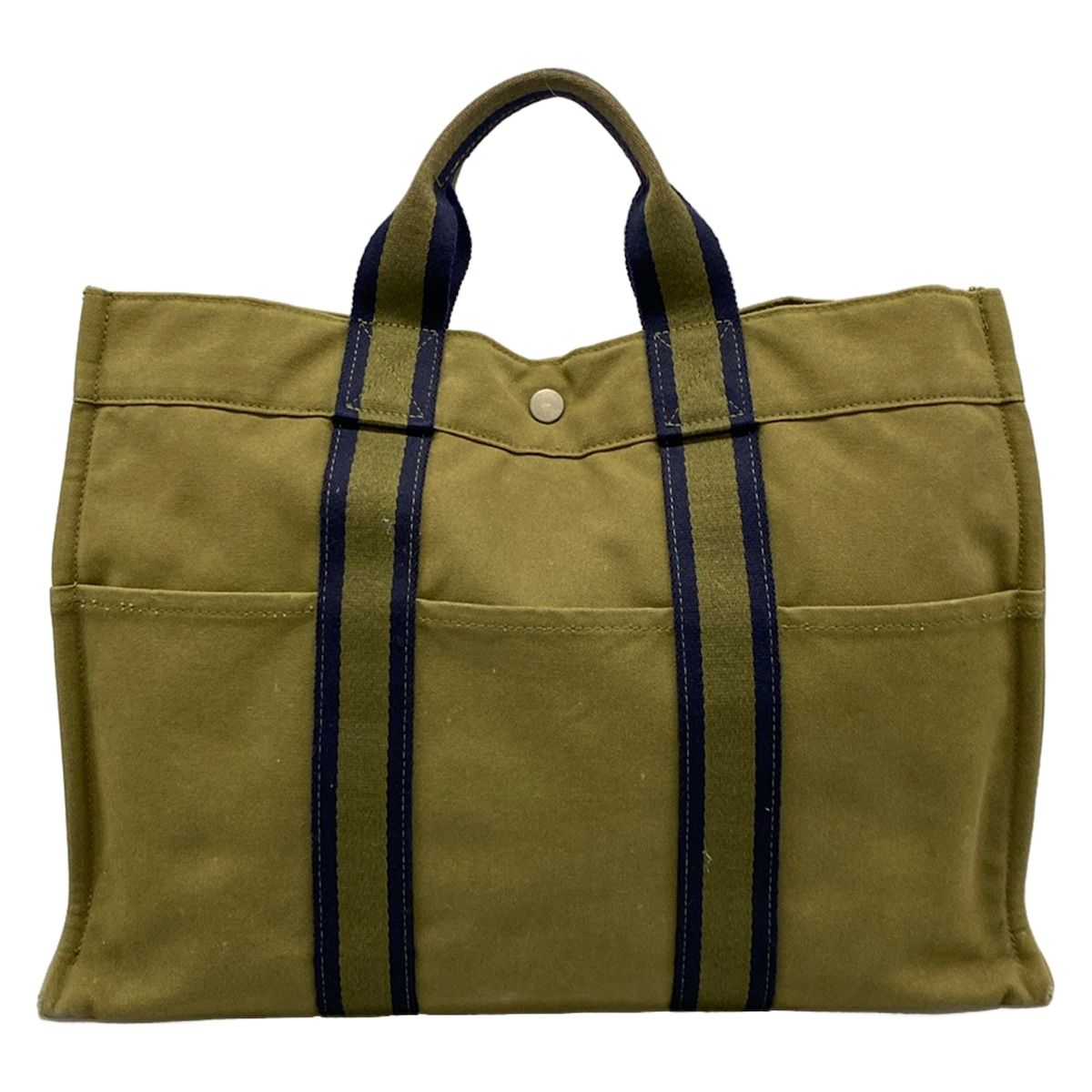 HERMES(エルメス) トートバッグ フールトゥトートMM カーキ×ダークネイビー