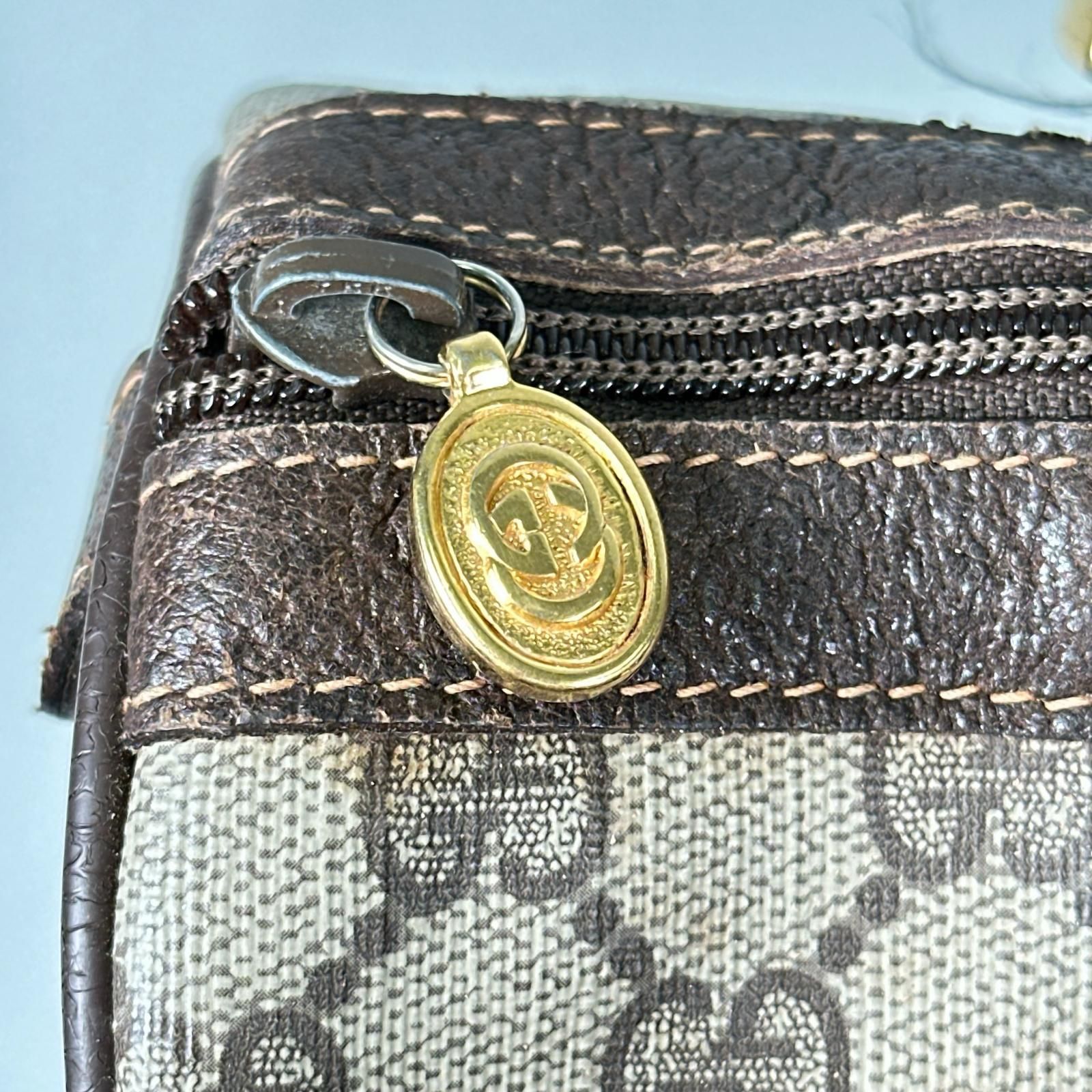 GUCCI ミニボストンバッグ シェリーライン GGスプリーム オールド 