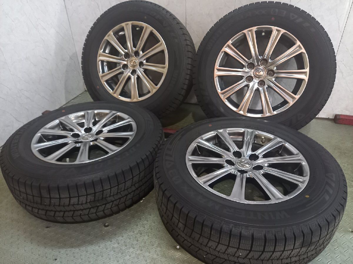 【DUNLOP WM03 225/65R17】スタッドレス【LEXUS NX 純正ホイール 17インチ 7J5HPCD114.3+35】バリ溝 ハイグロス ハリアーにも　(MTC086)