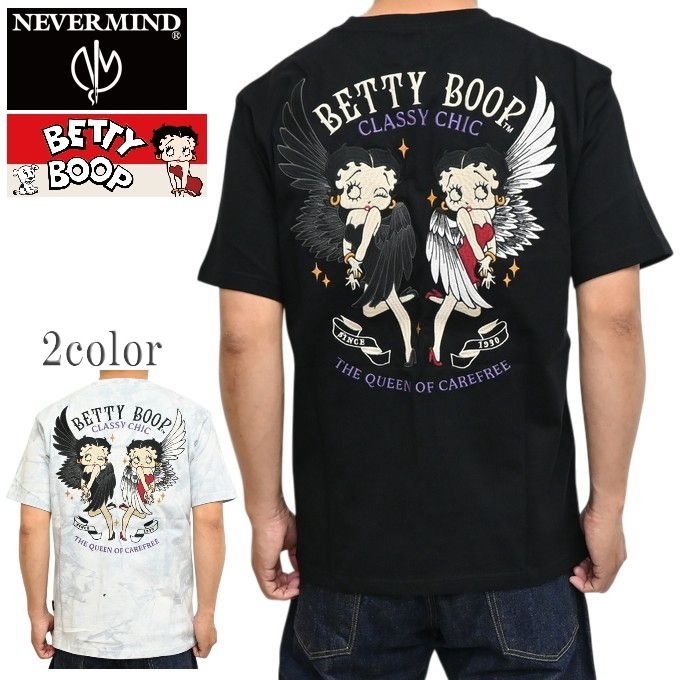 NEVER MIND ネバーマインド ベティブープ BBN-2628 半袖Ｔシャツ 天竺半袖TEE トップス ベティちゃん メンズ bbn-2628