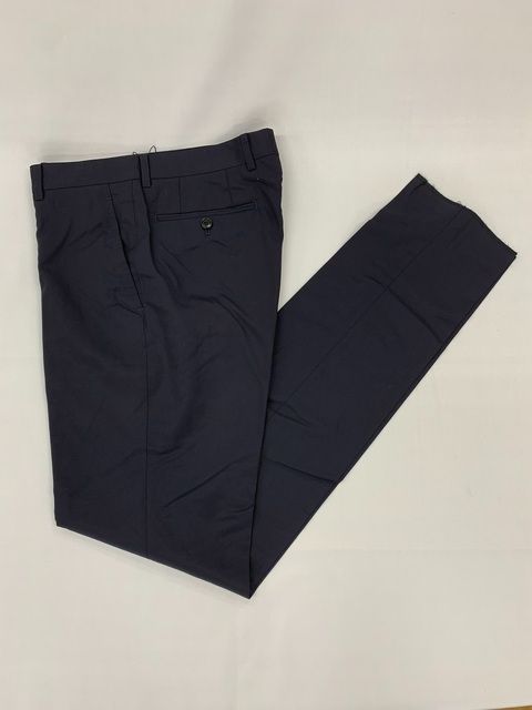 新品 定価2.86万 高級ブランド 英国ブランド 百貨店ブランド 特価セール パンツ ズボン S M L XL 3L 4L ウエスト 79cm 82cm 88cm 91cm 97cm 毛 ウール 100% ネイビー系 メンズ 春 夏 秋 308