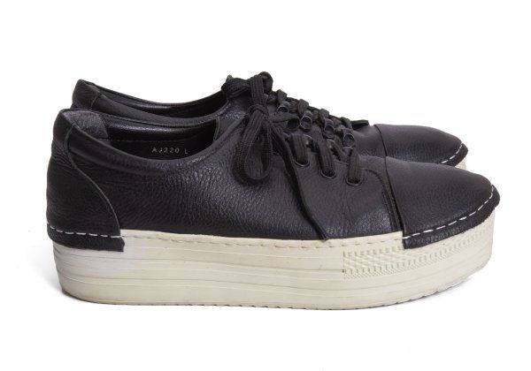 ズッカzucca プラットフォームレザーローカットスニーカー 黒L(24.5位) ズッカzucca プラットフォームレザーローカットスニーカー 黒L(24.5位)