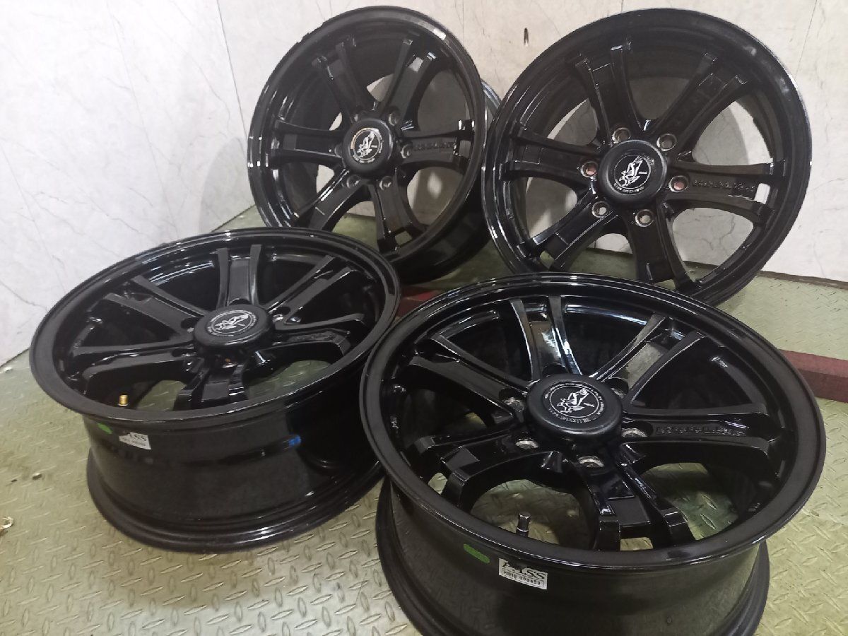 Weds KELLER FIELD Adventure ウェッズ キーラー 17インチ 4本 7.5J6HPCD139.7+25 ブラック ハイエース ランクルプラド等　(MHD613)