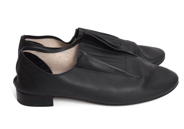ヨウジヤマモト ファム×レペットYohji Yamamoto FEMME×repetto 国内169足限定 フロントゴアレザーシューズ 黒40(24cm位)