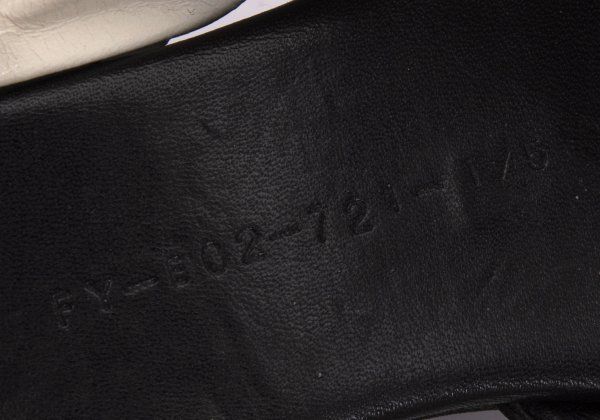 ヨウジヤマモト ファムYohji Yamamoto FEMME スウェード鼻緒デザインフラットサンダル 黒オフ5(23.5cm位)
