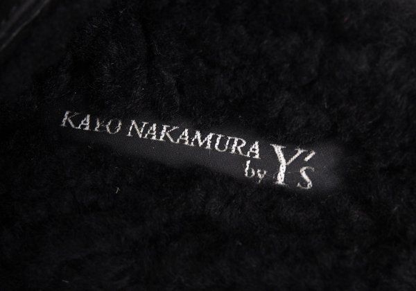 カヨ ナカムラ バイ ワイズKAYO NAKAMURA by Y's シャークソールボアベルテッドサンダル 黒24cm位 カヨ ナカムラ バイ ワイズKAYO NAKAMURA by Y's シャークソールボアベルテッドサンダル 黒24cm位