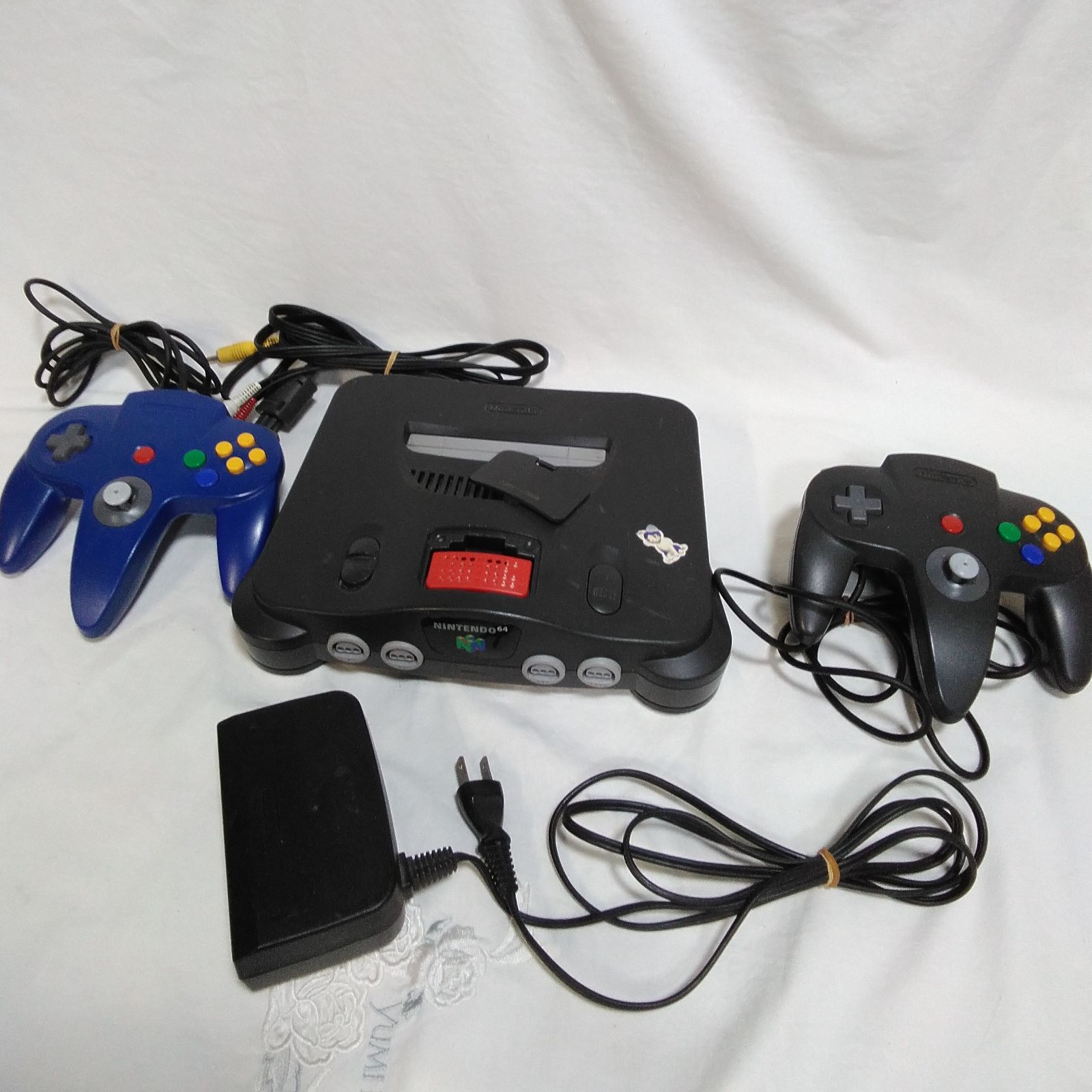 Nintendo64 セット NUS-001 本体 ACアダプタ 接続ケーブル コントローラー×2 ニンテンドー64 ゲーム機 レトロゲーム 動作未チェック 現状 中古 X504