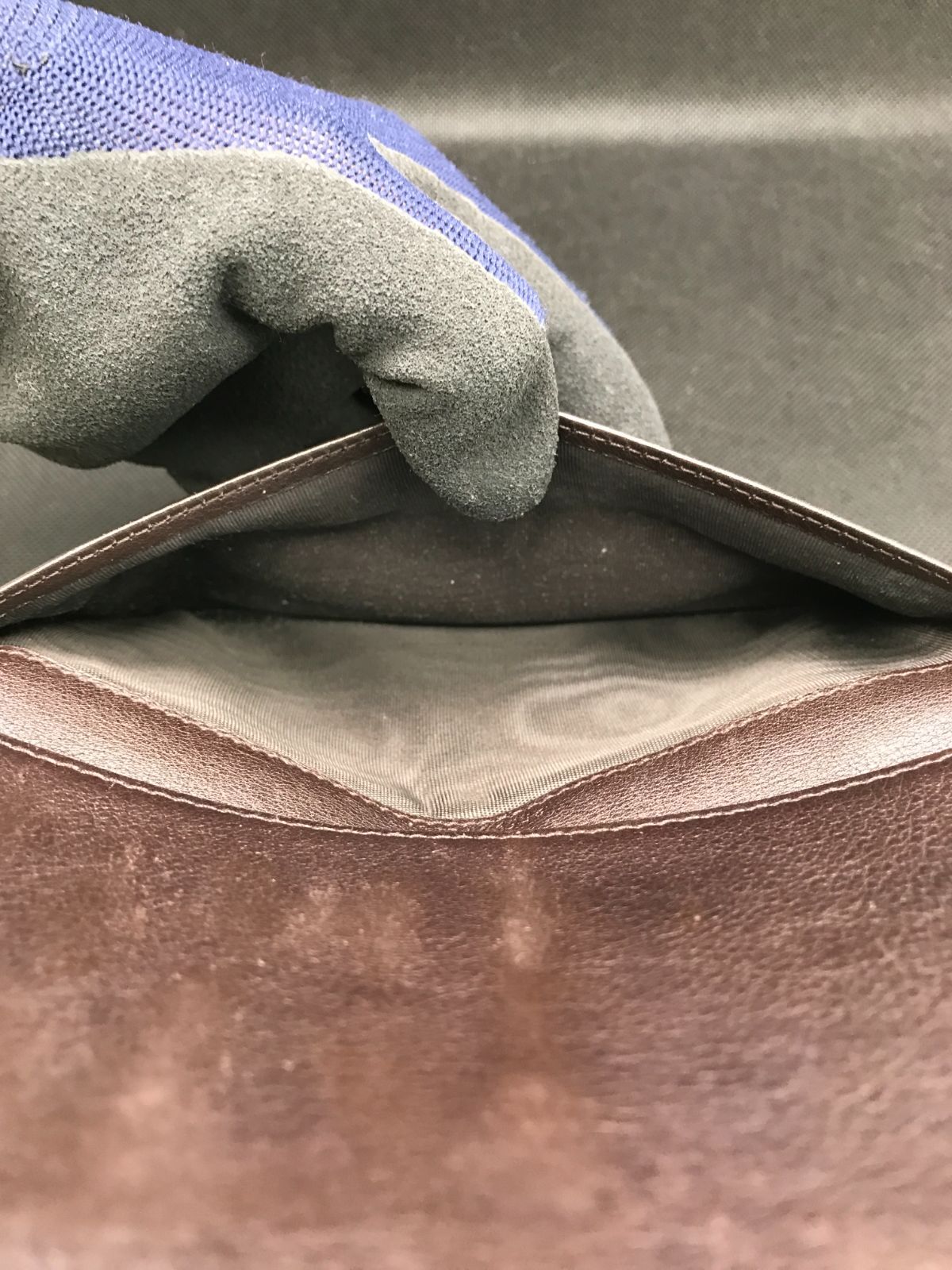 GUCCI　グッチ　長財布　シマレザー　メイフェア　インターロッキング　リボン　ダークブラウン系　1751