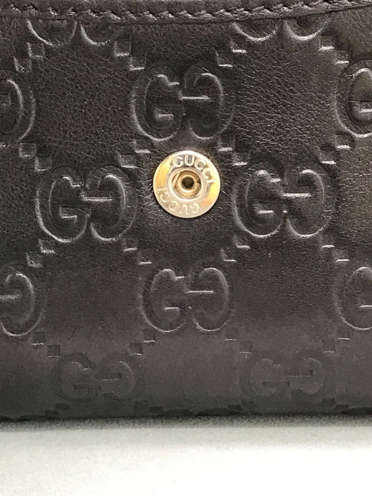 GUCCI　グッチ　長財布　シマレザー　メイフェア　インターロッキング　リボン　ダークブラウン系　1751