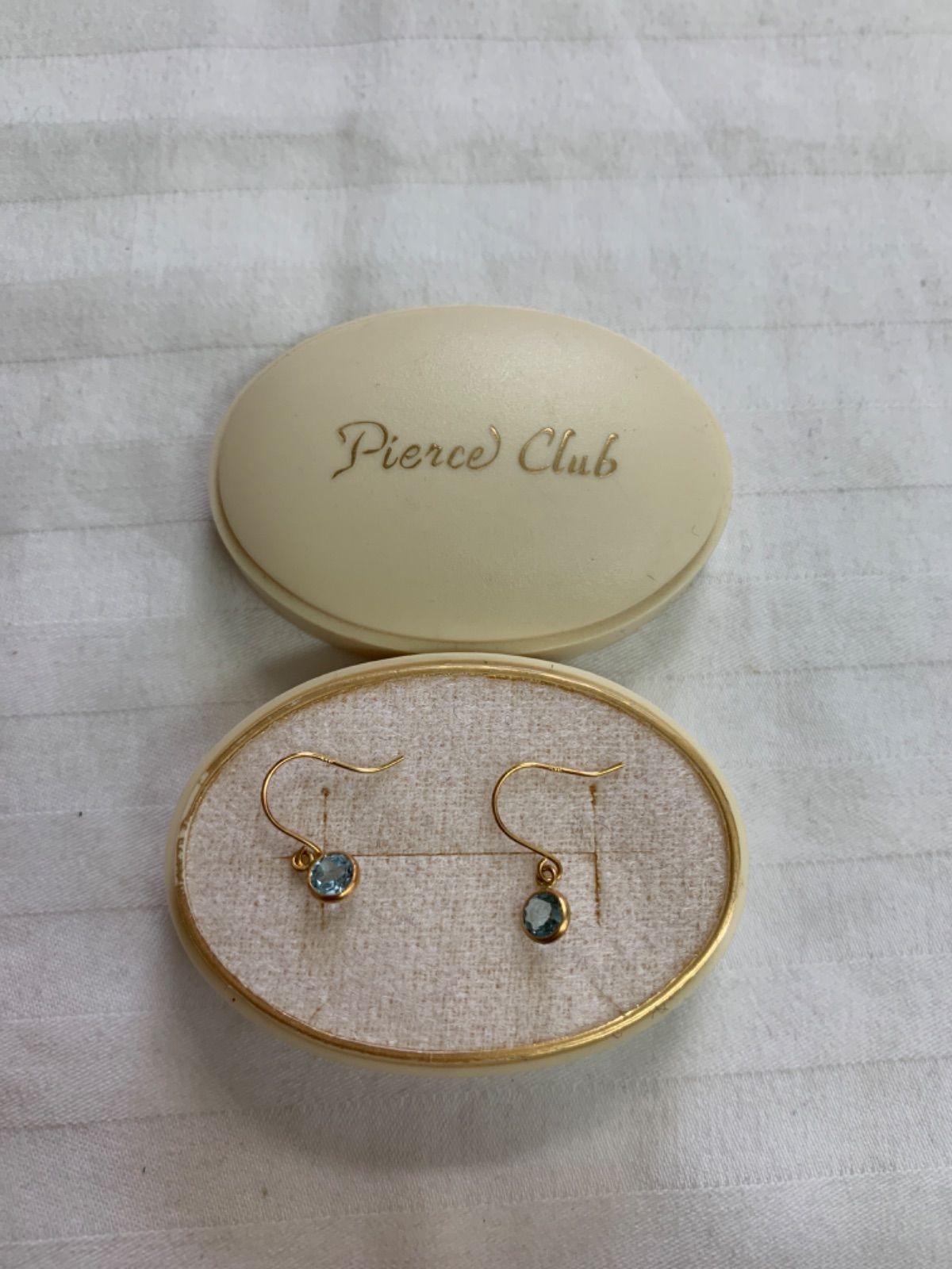 アクセサリー K18 ピアス ストーン ブルー ゴールド