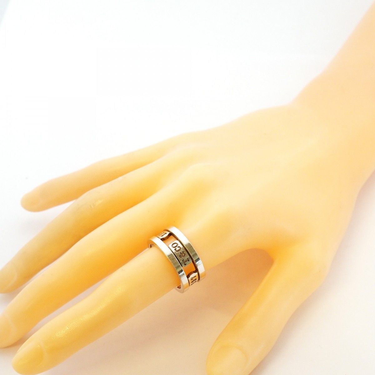 【6jeb0048-k】ティファニー リング 1837/エレメント シルバー925 17号【中古】メンズ 【6jeb0048-k】ティファニー リング 1837/エレメント シルバー925 17号【中古】メンズ