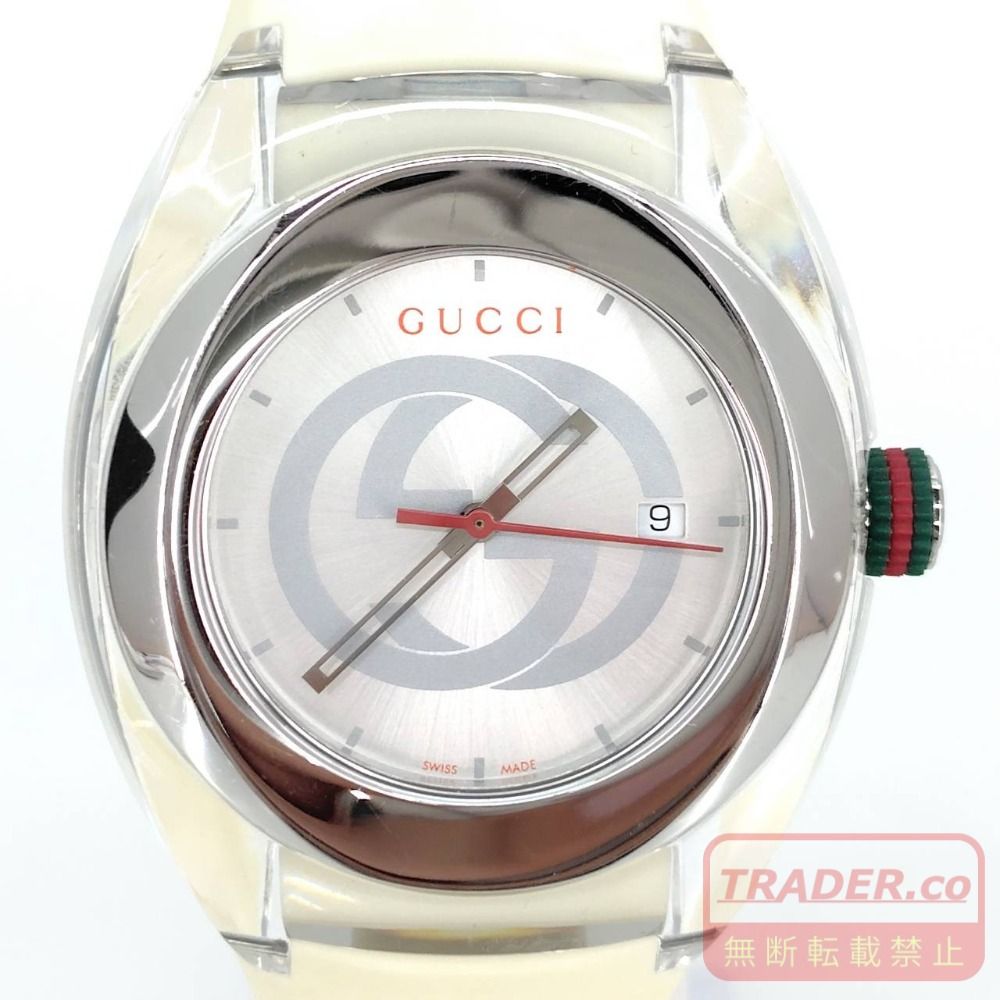 05w21317 グッチ GUCCI シンク SYNC 腕時計 シルバー/ホワイト ユニセックス クオーツ 137.1/YA137302 【中古品】