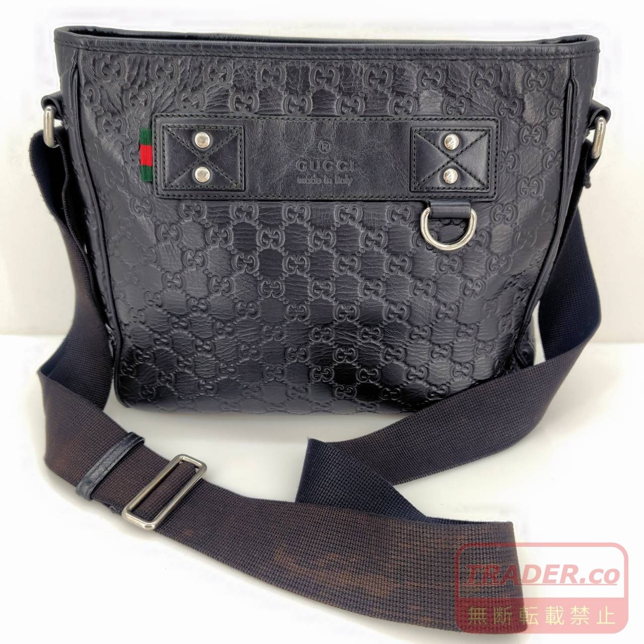 05w21319 グッチ GUCCI グッチシマ シェリーライン ブラック メンズ メッセンジャーバッグ 322080 【中古品】