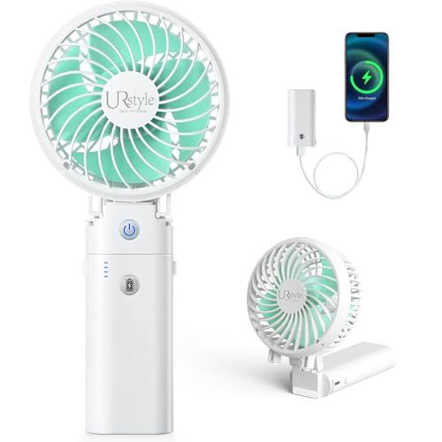 ハンディファン 携帯扇風機 強力【20dB静音・強力送風・5200mAh】 手持ち扇風機 静音 ハンディ扇風機小型 USB扇風機 Type-C 最大35時間動作 6段階風量調節 折りたたみ 手持ち クリップ 首掛け 卓上 おしゃれ 熱中症対策 暑さ対策 アウト